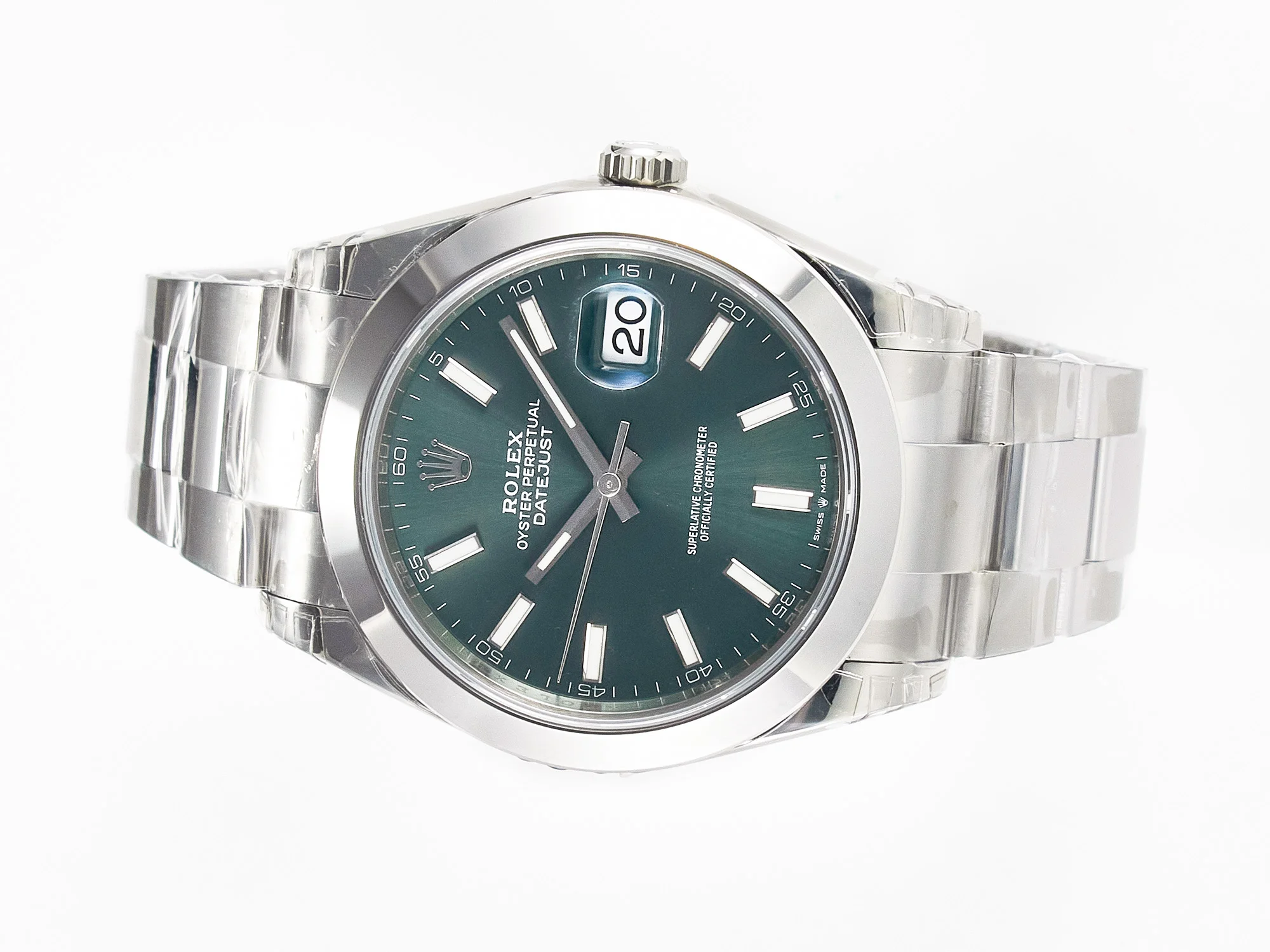 DateJust 41 126330 904L SS VSF 1:1 Best Edition Green Dial on Oyster Bracelet VS3235