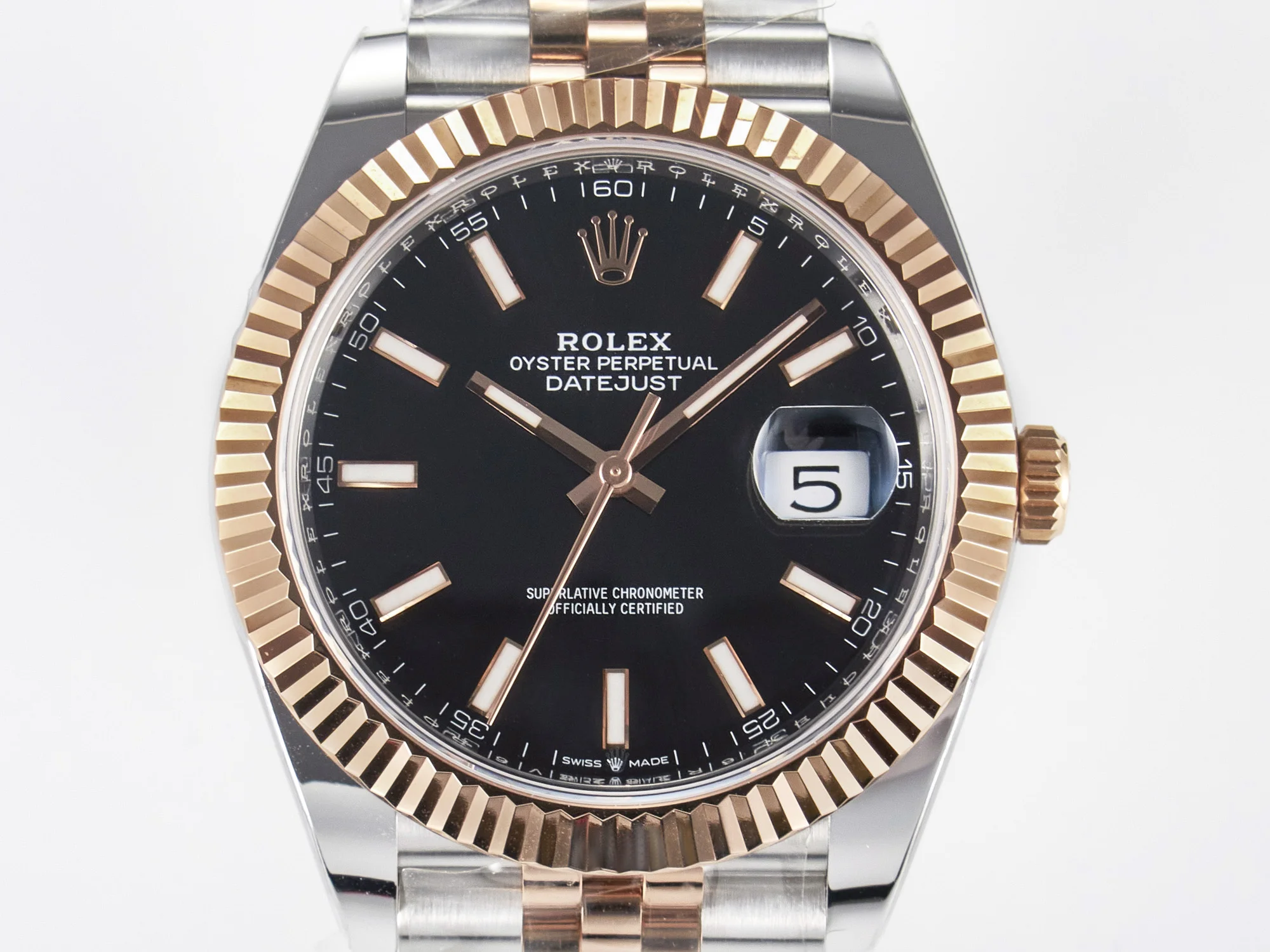 DateJust 41 126331 ARF 1:1 Best Edition 904L Steel Black Dial on SS/RG Jubilee Bracelet SH3235(Gain Weight)