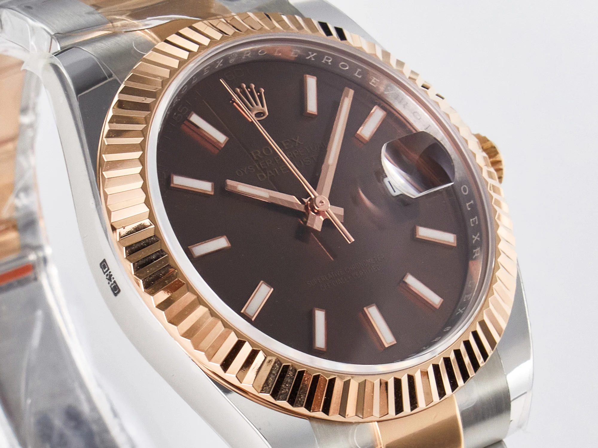DateJust 41 126331 ARF 1:1 Best Edition 904L Steel Brown Dial on SS/RG Oyster Bracelet SH3235(Gain Weight)