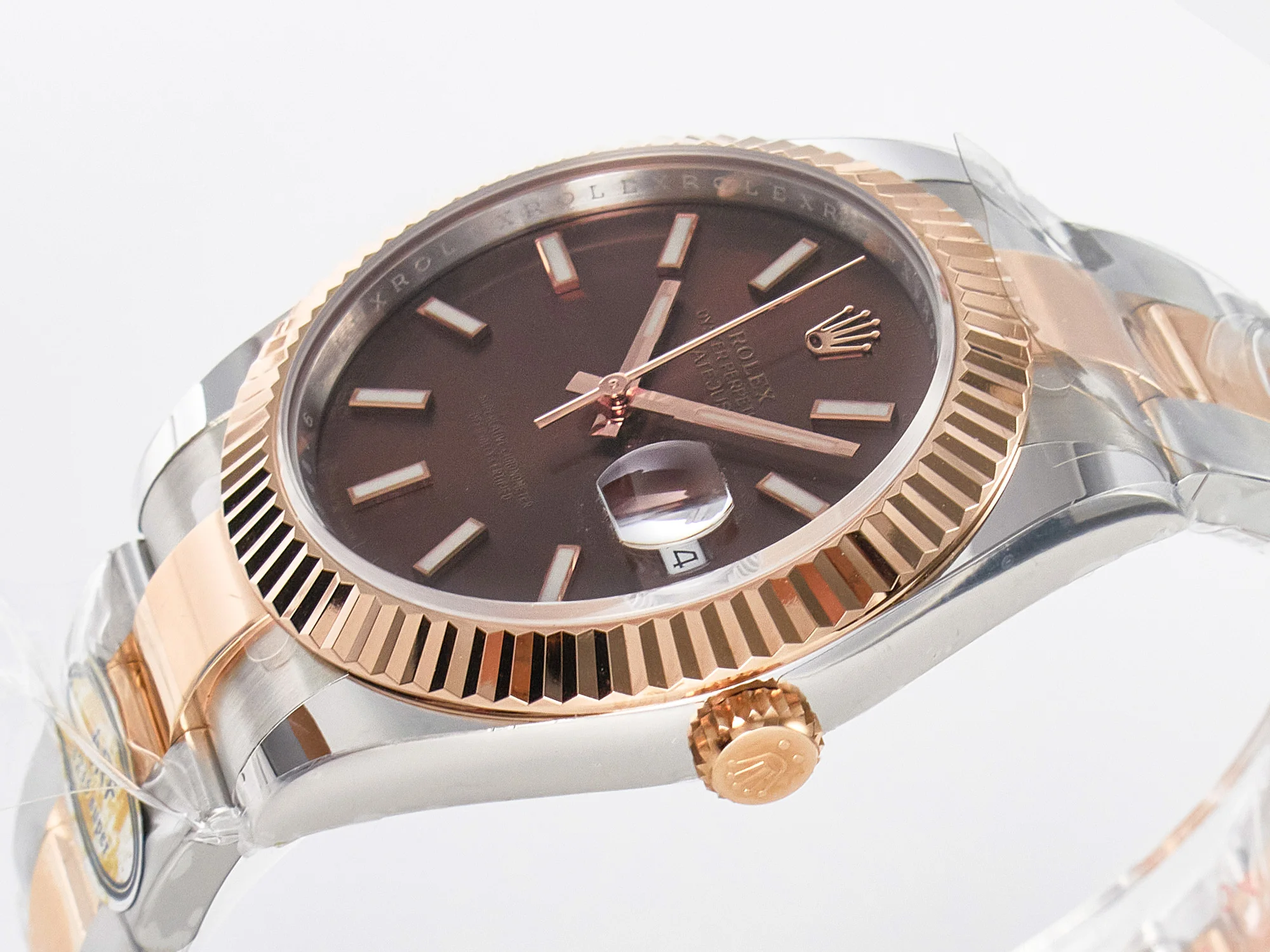 DateJust 41 126331 ARF 1:1 Best Edition 904L Steel Brown Dial on SS/RG Oyster Bracelet SH3235(Gain Weight)