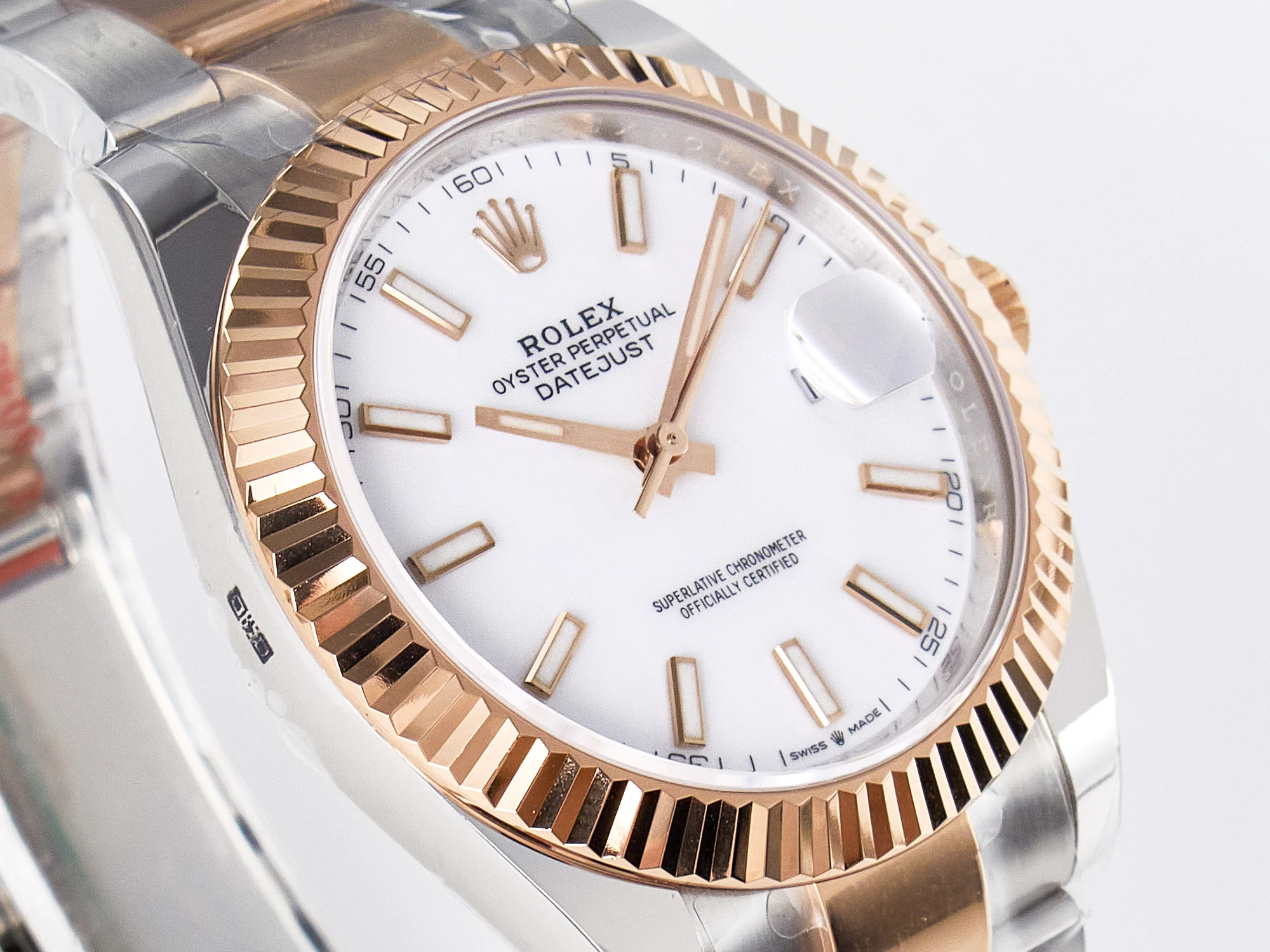 DateJust 41 126331 ARF 1:1 Best Edition 904L Steel White Dial on SS/RG Oyster Bracelet SH3235(Gain Weight)