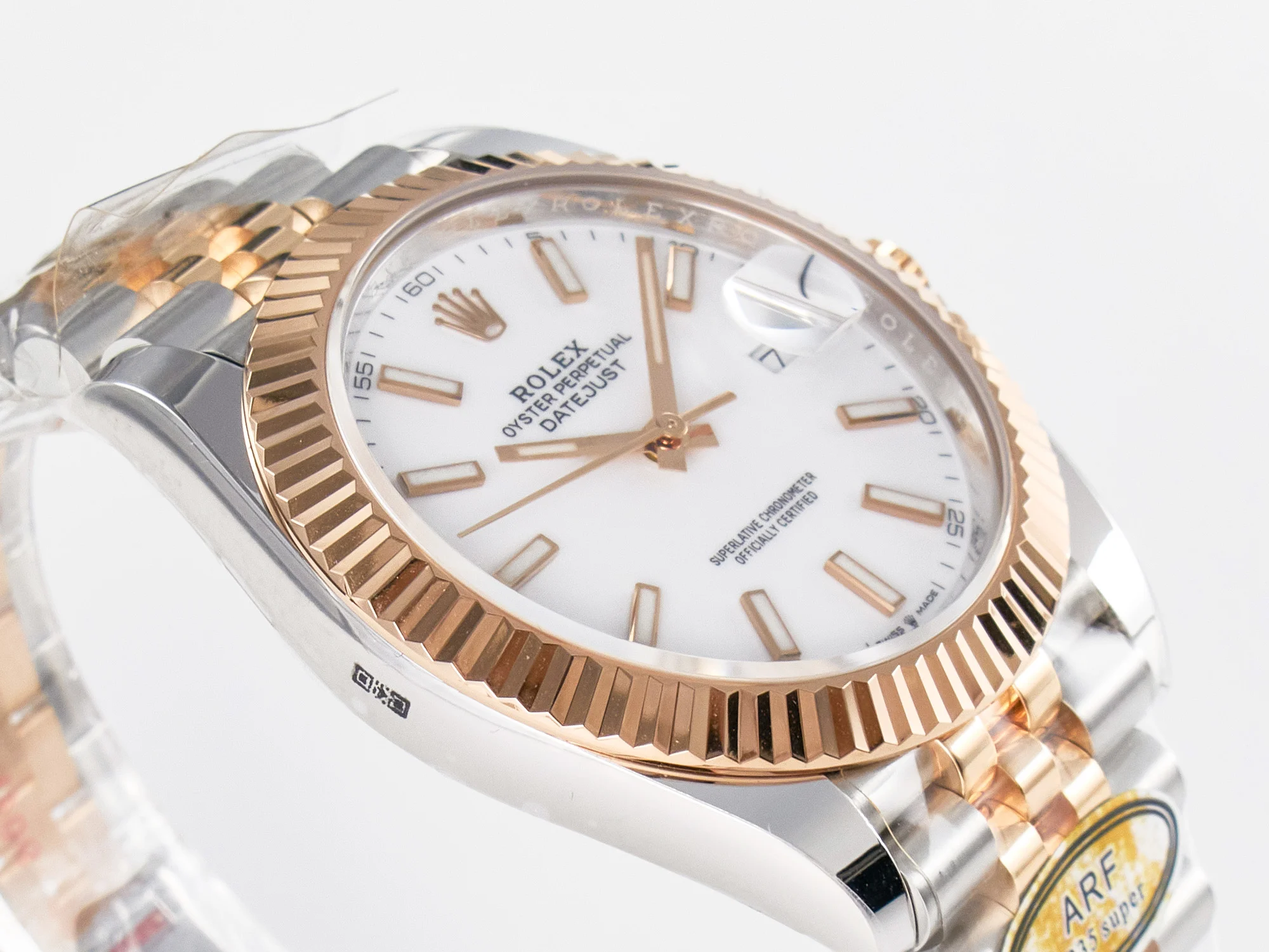 DateJust 41 126331 ARF 1:1 Best Edition 904L Steel White Dial on SS/RG Jubilee Bracelet SH3235(Gain Weight)