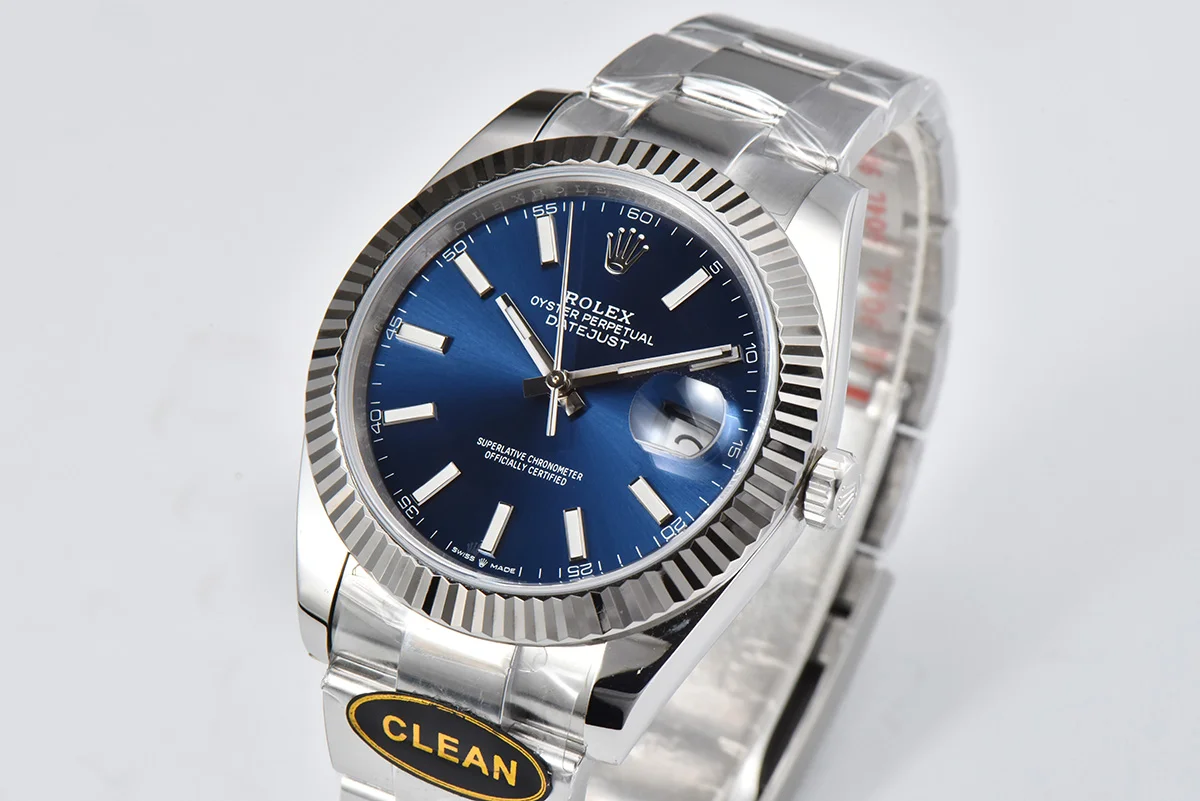 Datejust 41 126334 Blue Dial Stick Markers on Oyster Bracelet