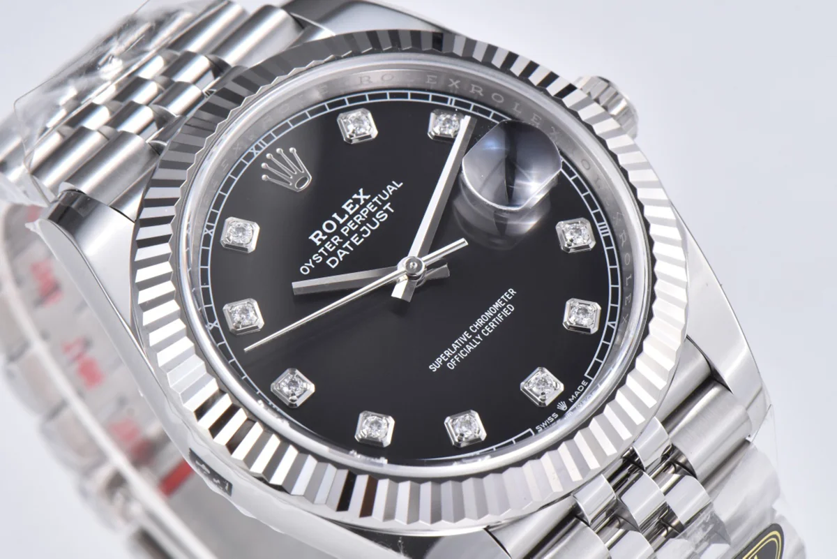 Datejust 41 126334 Bright Black Dial Diamond Markers on Jubilee Bracelet