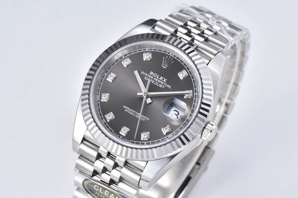 Datejust 41 126334 Slate Dial Diamond Markers on Jubilee Bracelet
