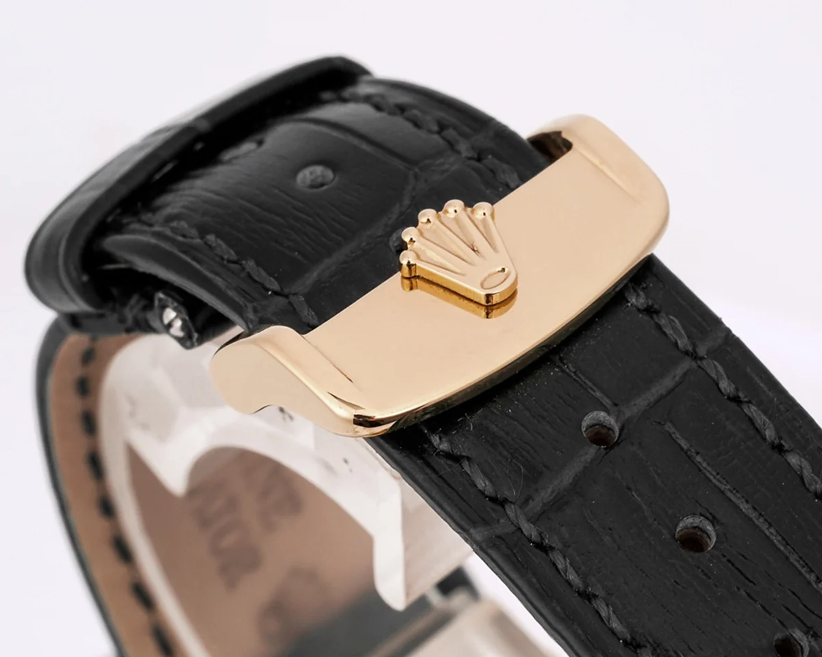 Day-Date 36 Silver Dial in Rose Gold on Leather Strap