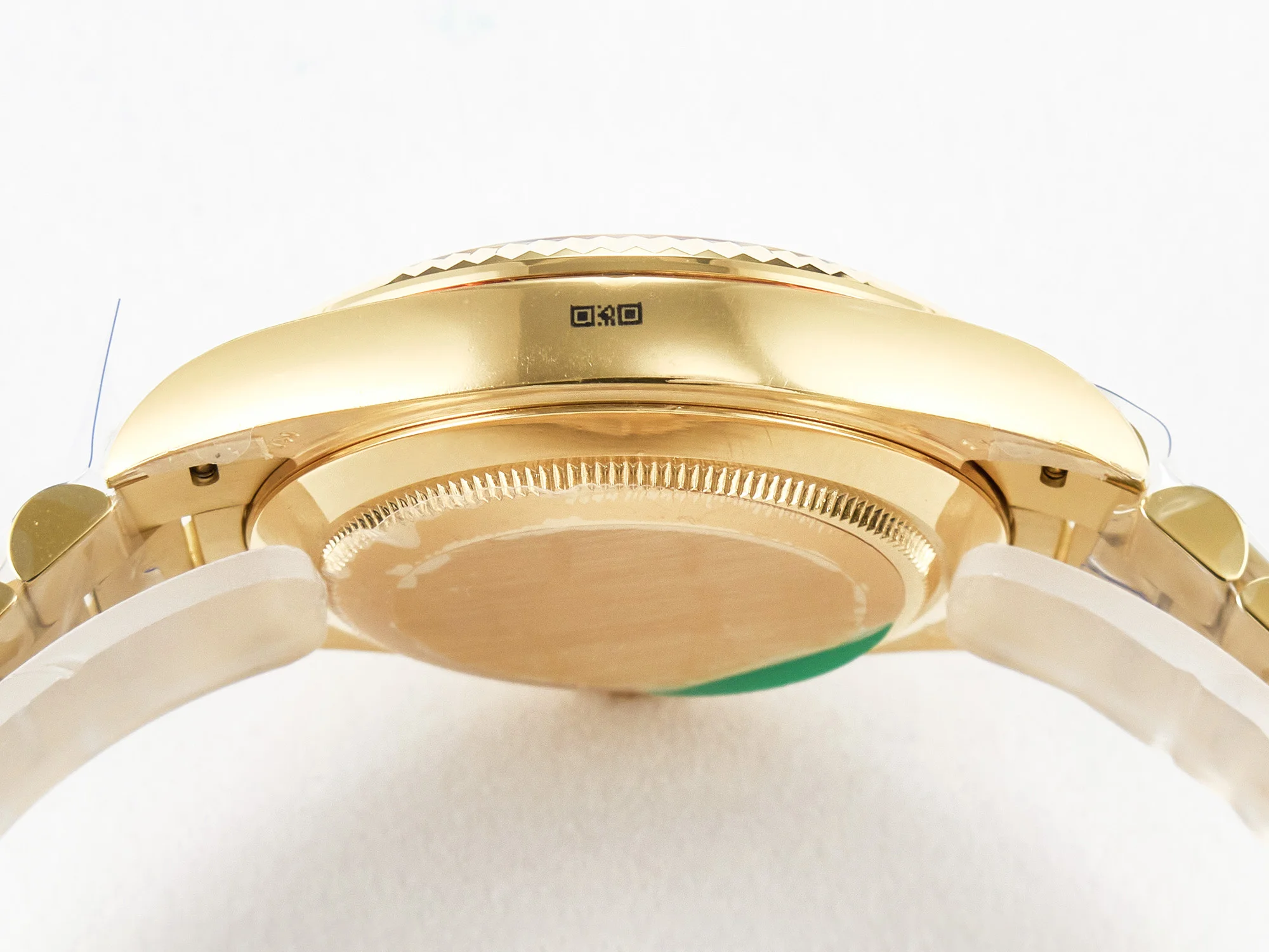 Day Date 40 228238 ARF 904L Steel Gold Stick Dial on President Bracelet VR3255