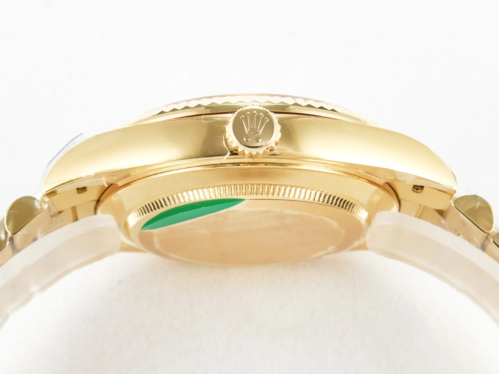 Day Date 40 228238 ARF 904L Steel Gold Stick Dial on President Bracelet VR3255