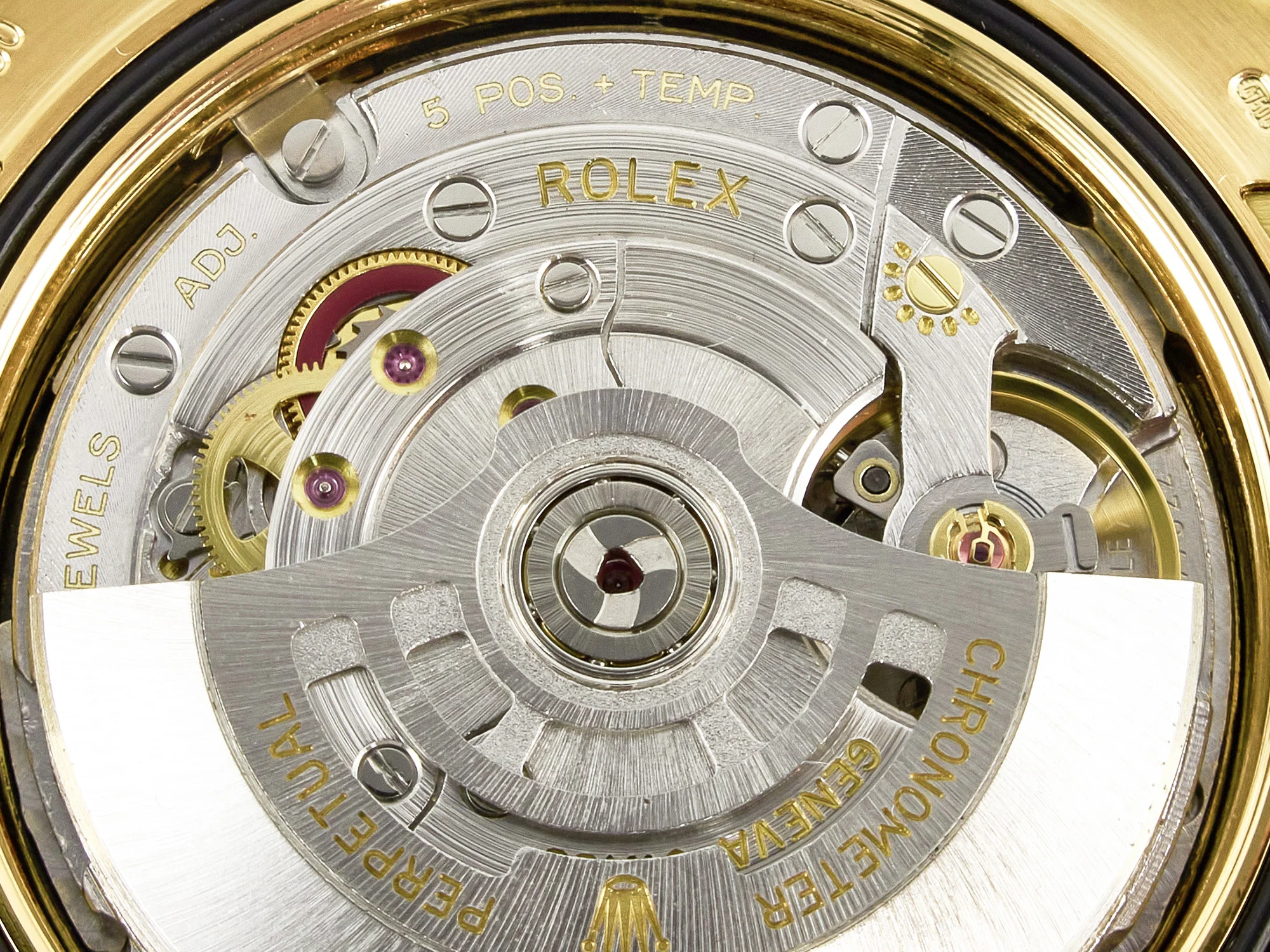 Day Date 40 228238 ARF 904L Steel Gold Stick Dial on President Bracelet VR3255