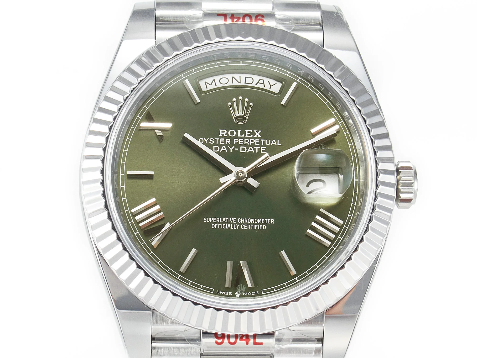 Day Date 40 SS 228239 ARF 1:1 Best Edition Green Roman Dial on President Bracelet VR3255