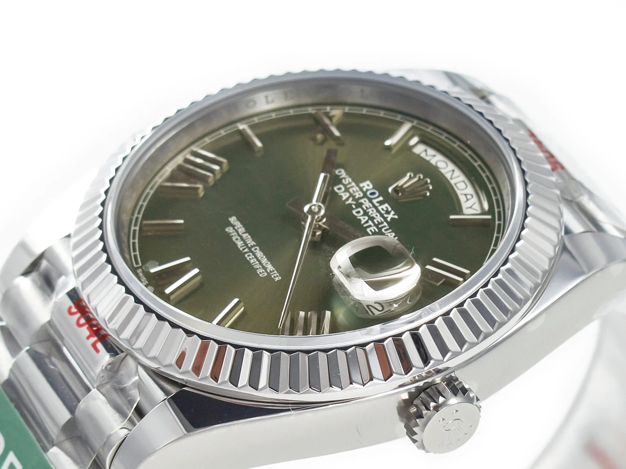 Day Date 40 SS 228239 ARF 1:1 Best Edition Green Roman Dial on President Bracelet VR3255