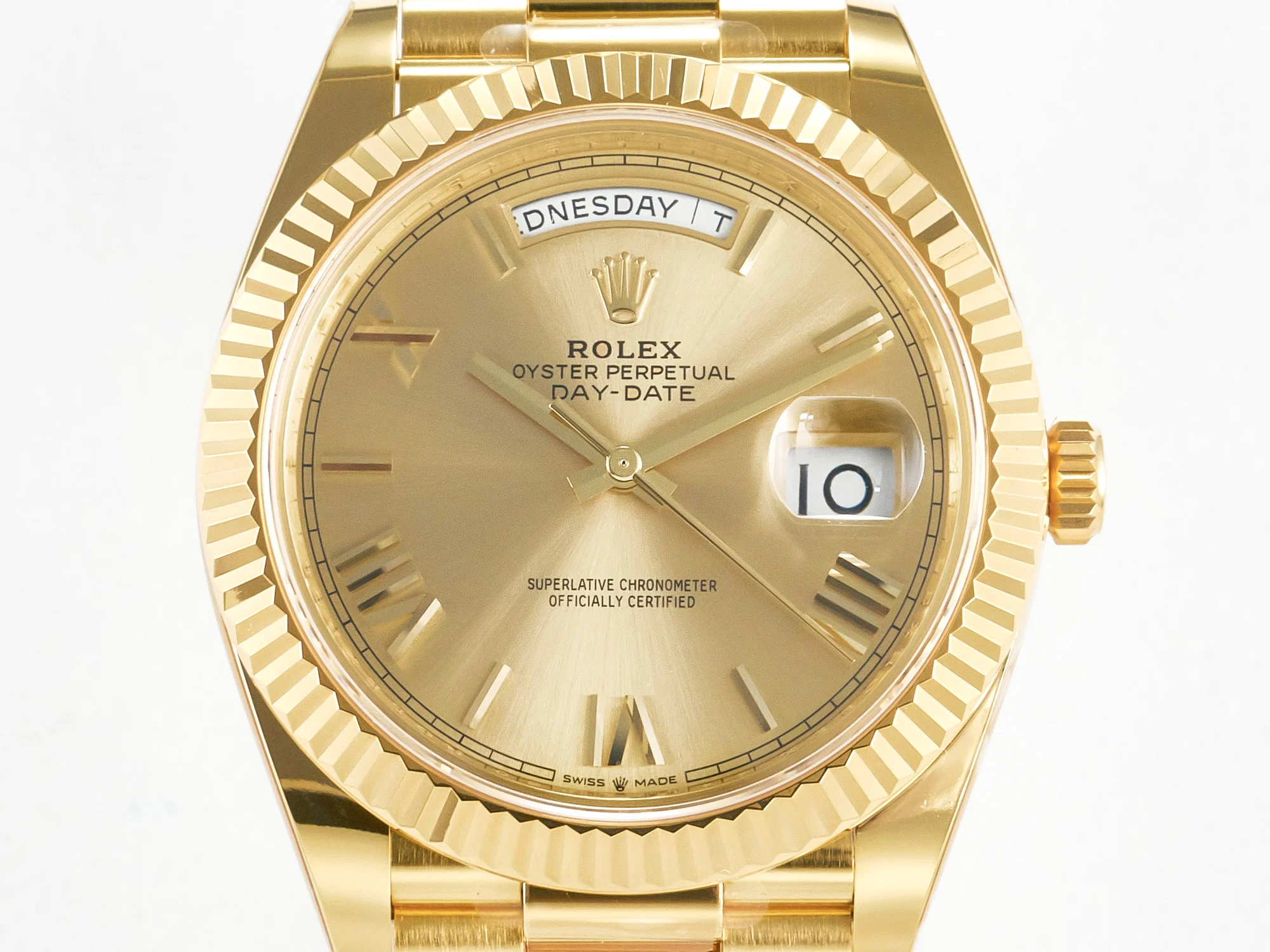 Day Date 40 YG 228238 ARF 1:1 Best Edition YG Roman Dial on President Bracelet VR3255