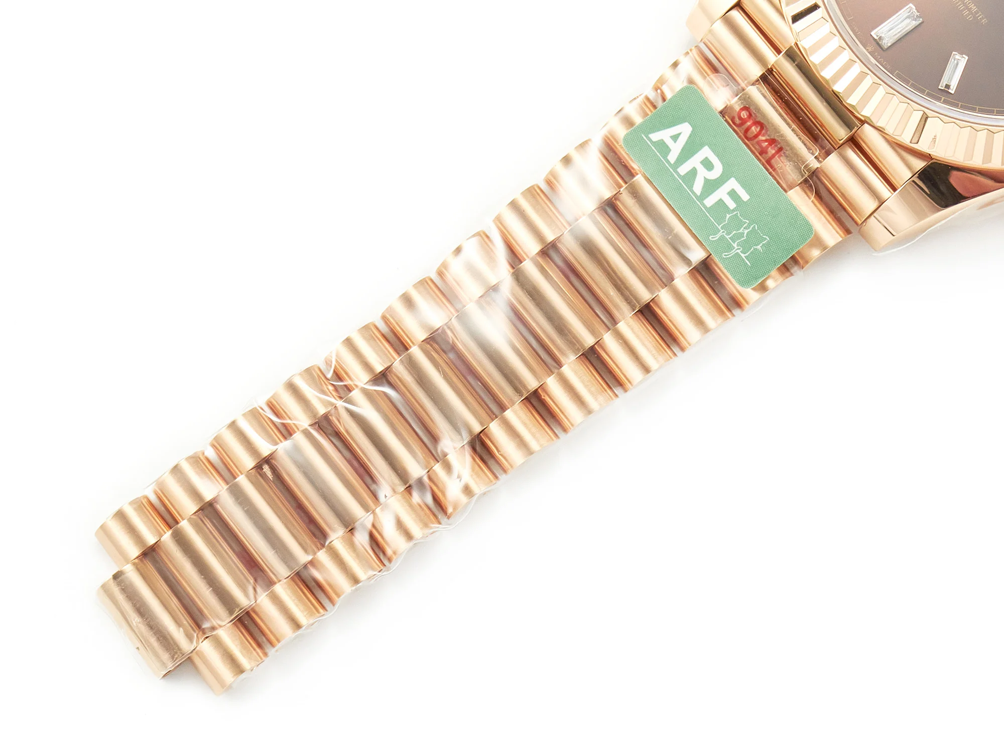 DayDate 40 228235 ARF 904L Steel Brown Stick Dial on President Bracelet VR3255