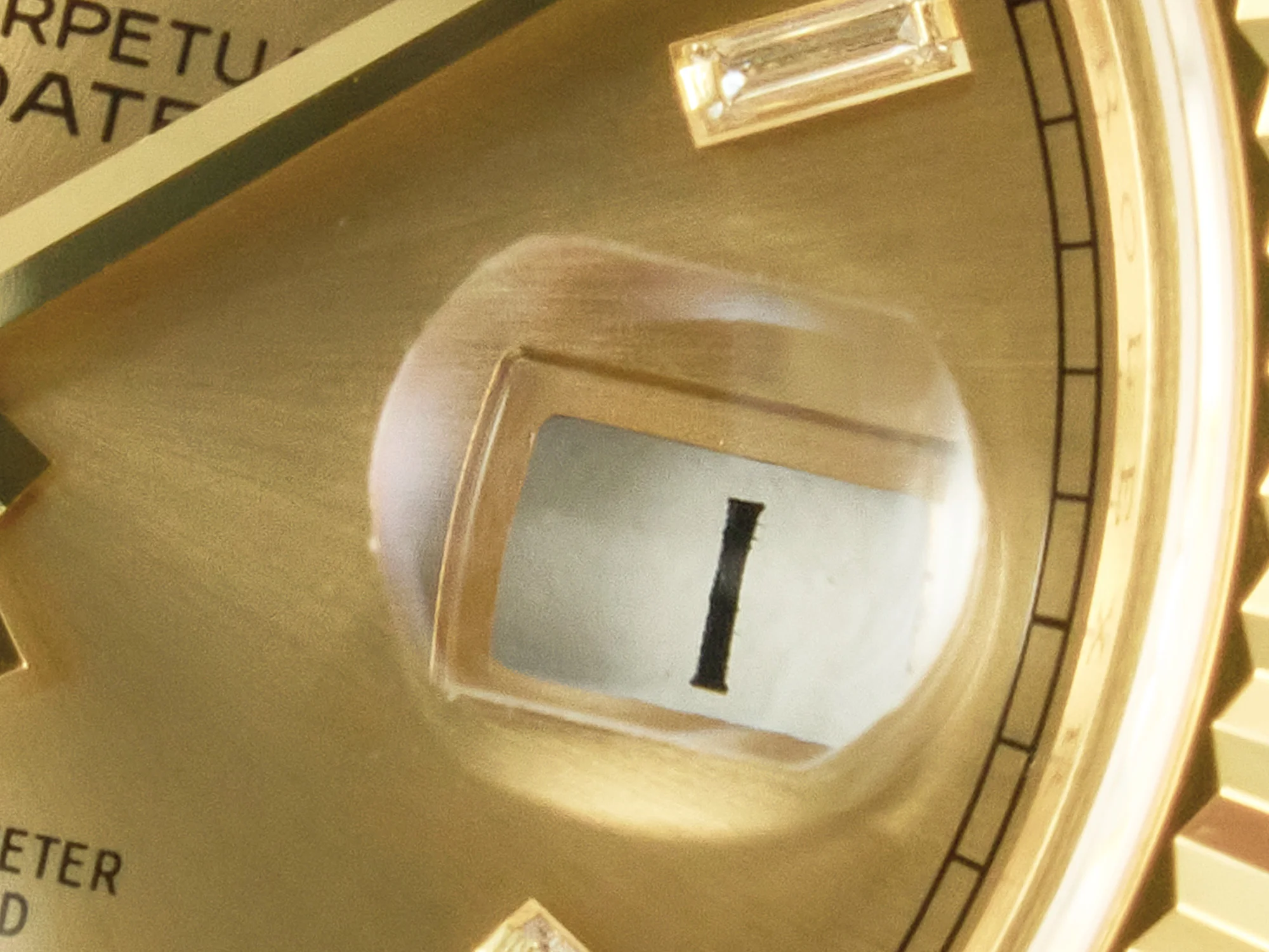 DayDate 40 228238 ARF 904L Steel YG Crystal Diamonds Bezel on President Bracelet VR3255