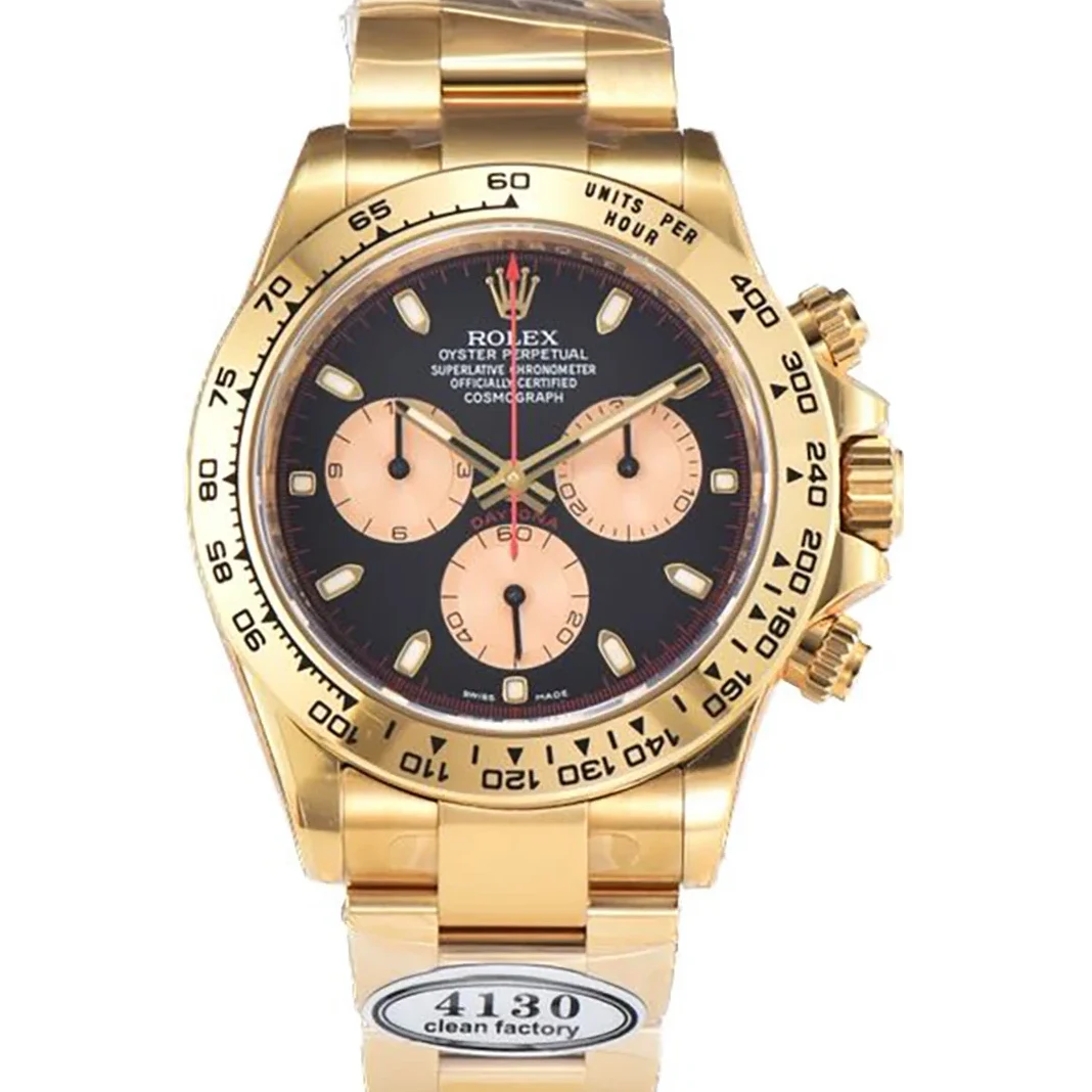 Daytona 116508 Black/Champagne Index “Newman” Dial in Yellow Gold
