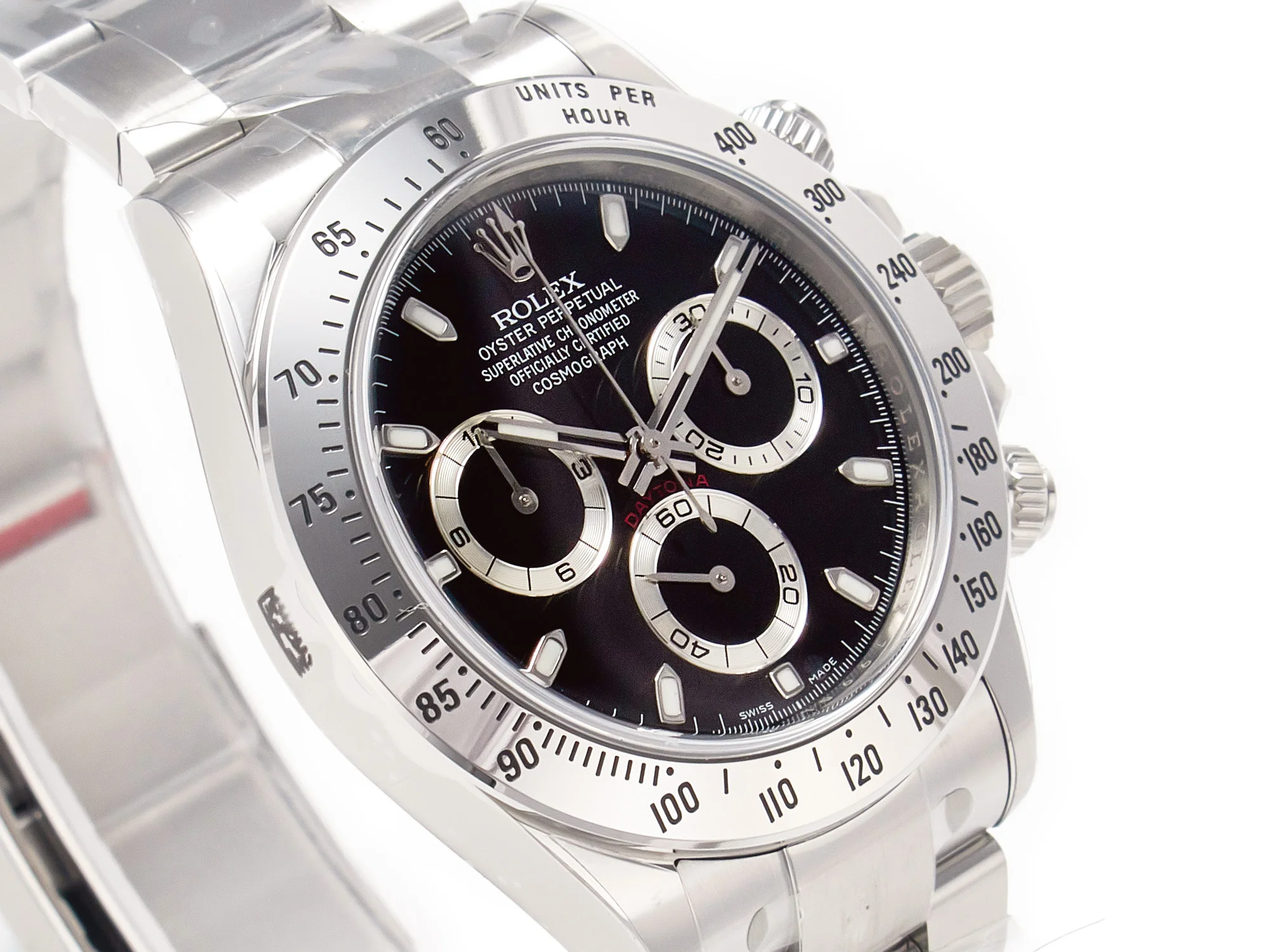 Daytona 116520 Clean 1:1 Best Edition 904L SS Case and Bracelet Black Dial SA4130 V3