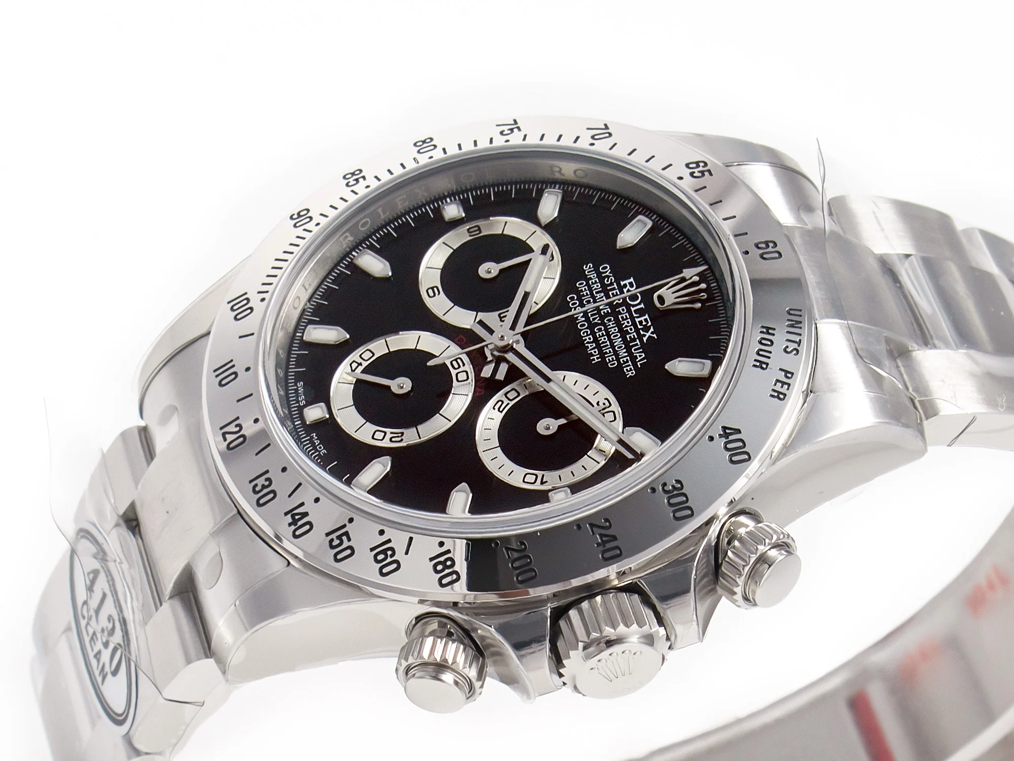 Daytona 116520 Clean 1:1 Best Edition 904L SS Case and Bracelet Black Dial SA4130 V3