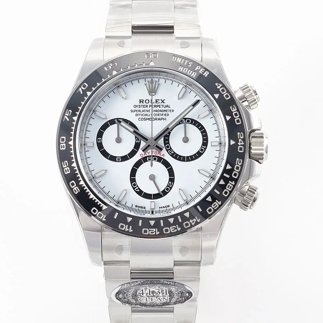 Daytona 126500 Panda Clean 1:1 Best Edition 904L SS Case and Bracelet White Dial SH4131