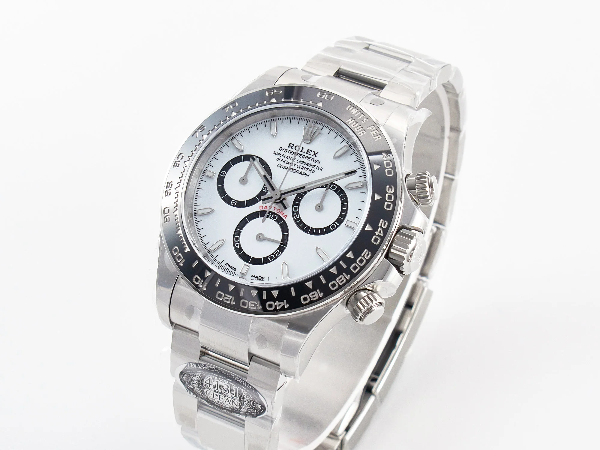 Daytona 126500 Panda Clean 1:1 Best Edition 904L SS Case and Bracelet White Dial SH4131