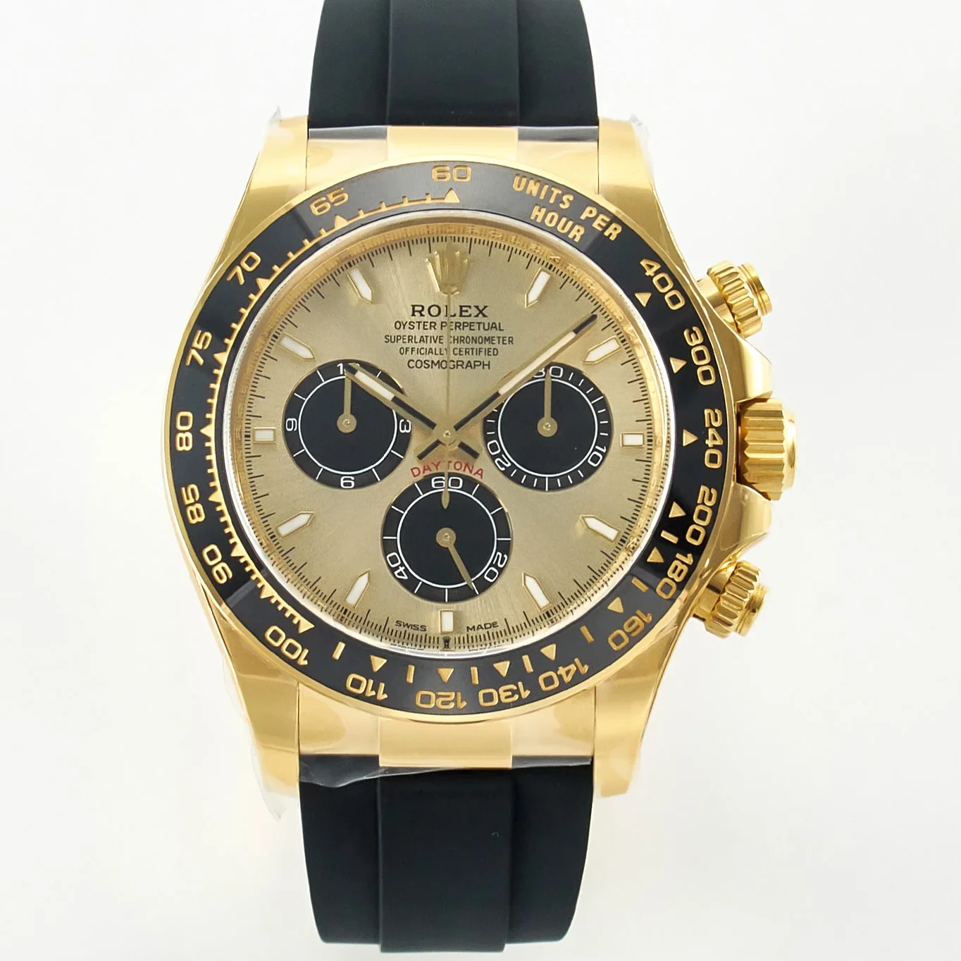 Daytona 126518 Clean YG 1:1 Best Edition YG Dial on Oysterflex Rubber Strap SH4131
