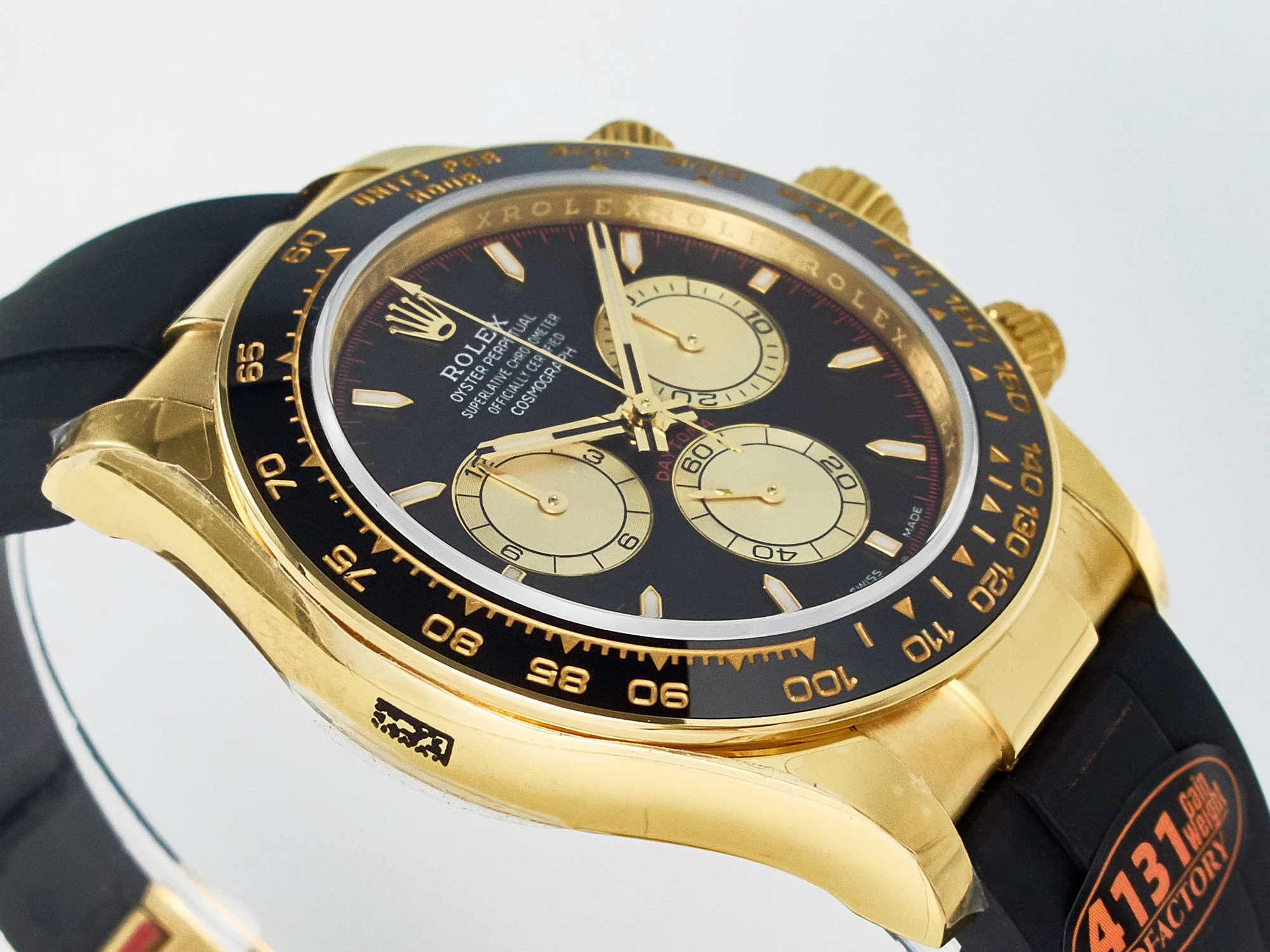 Daytona 126518 QF 1:1 Best Edition Black/YG Dial on Oysterflex Strap SH4131 V6(Gain Weight)