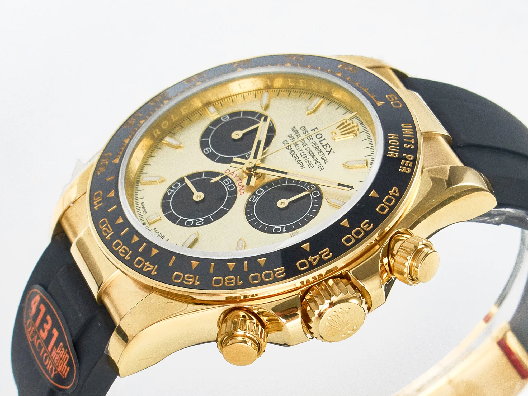 Daytona 126518 QF 1:1 Best Edition YG/Black Dial on Oysterflex Strap SH4131 V6(Gain Weight)