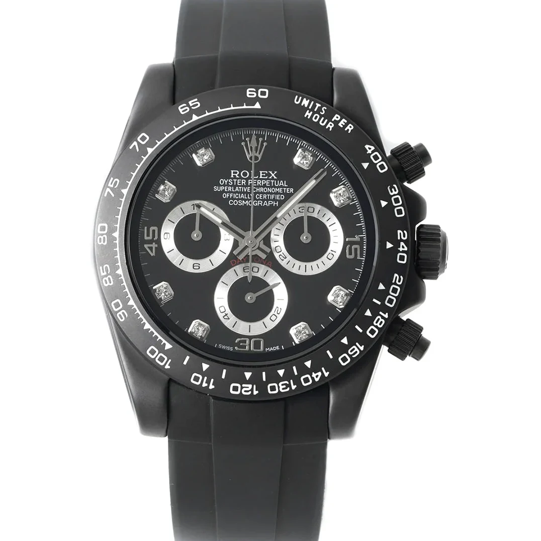 Daytona AET Black Classic on Rubber Strap