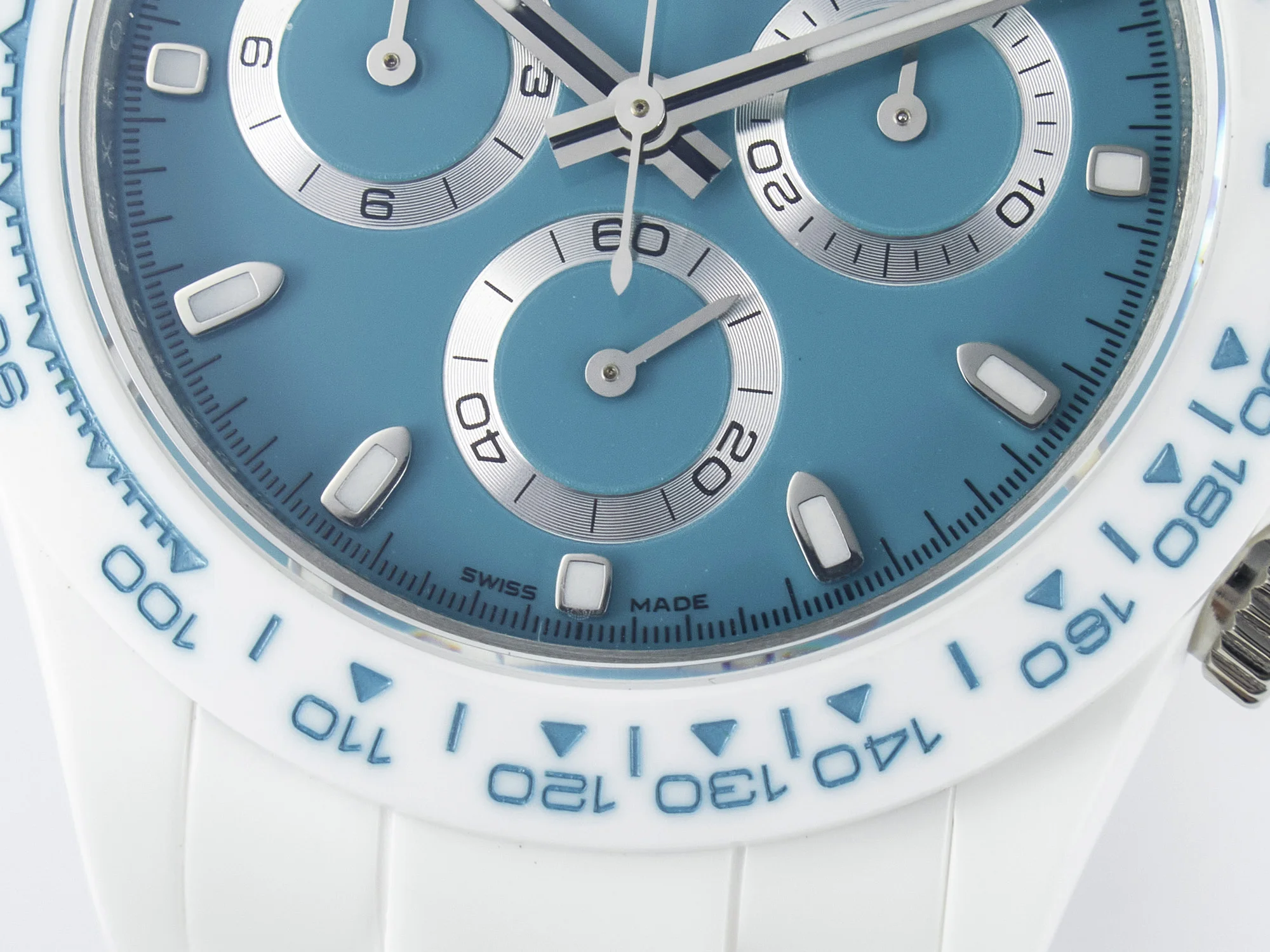 Daytona AET White Ceramic Case and Bracelet Tiffany Blue Dial N6F Best Edition SA4130