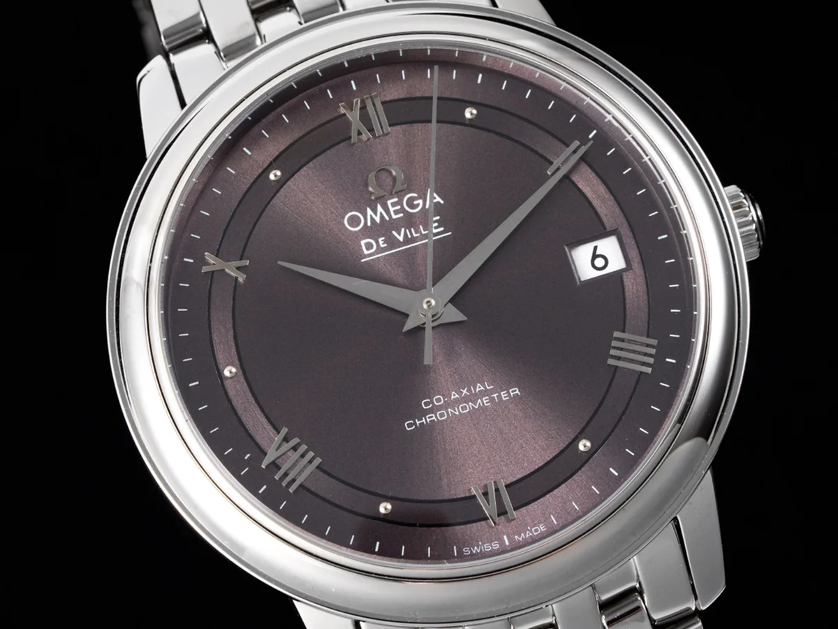 De Ville Co-Axial Chronometer 36.8mm Grey Dial in Steel on Bracelet