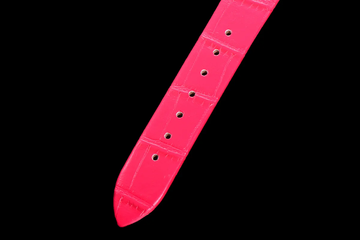 Egerie Muse White Dial in Pink Gold on Pink Leather