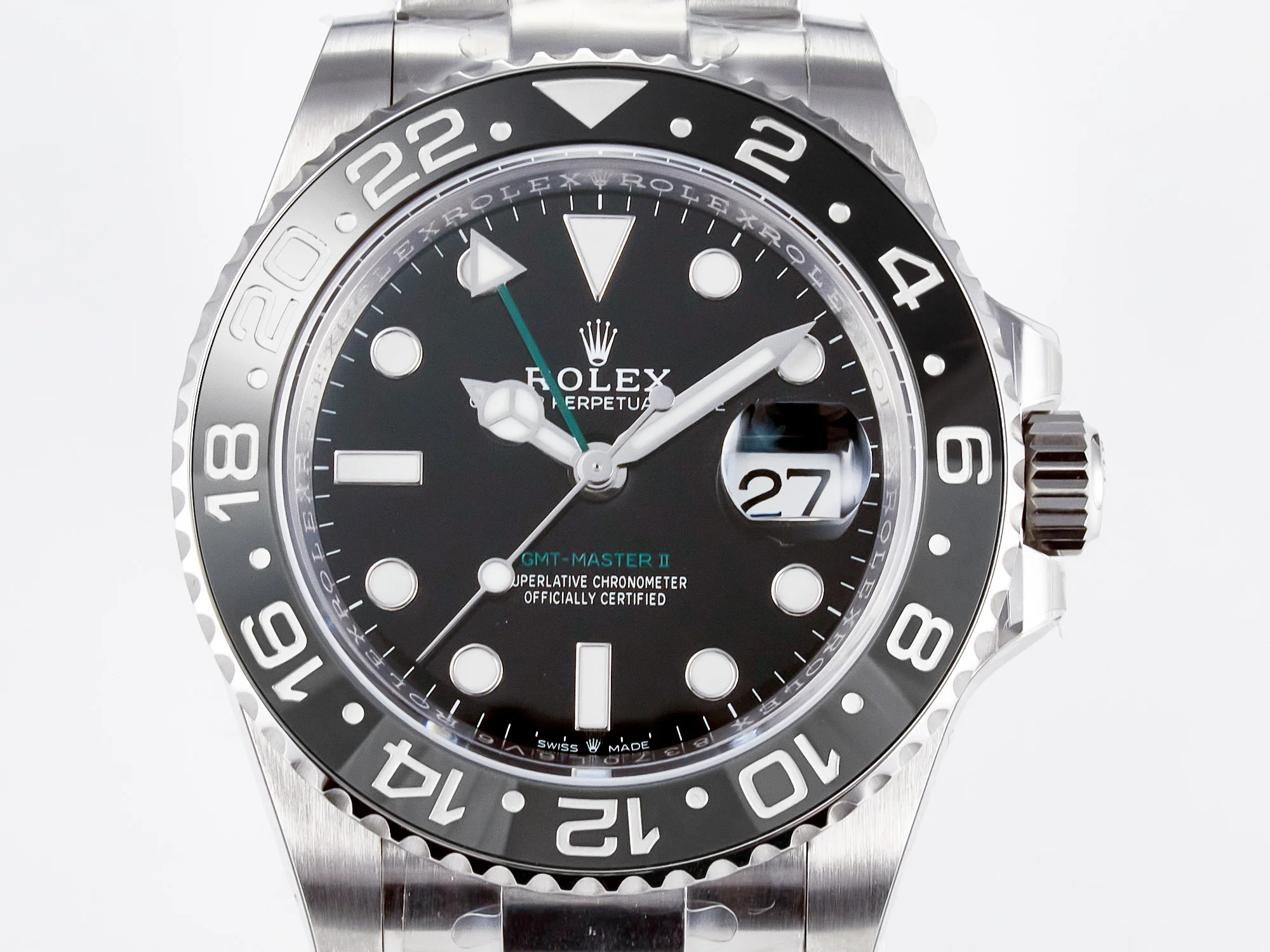 GMT-Master II 126710 GRNR Black/Gray Ceramic 904L Steel ARF 1:1 Best Edition on Oyster Strap SH3285