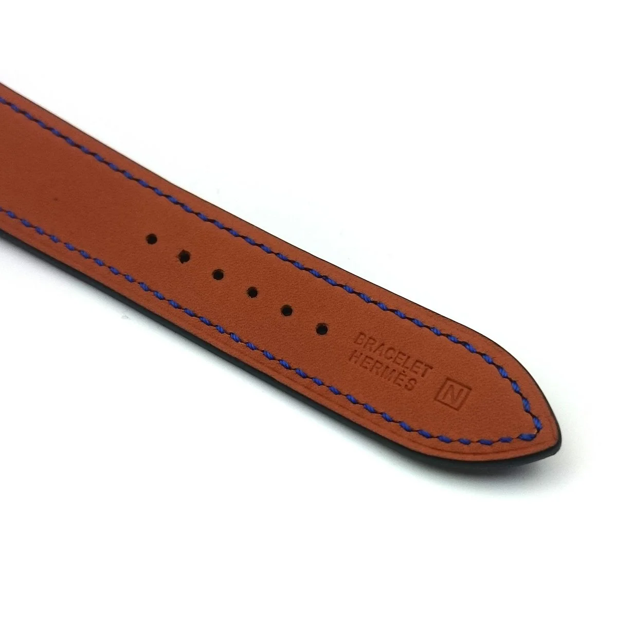 Heure H Rose Gold on Blue Fjord Leather Strap