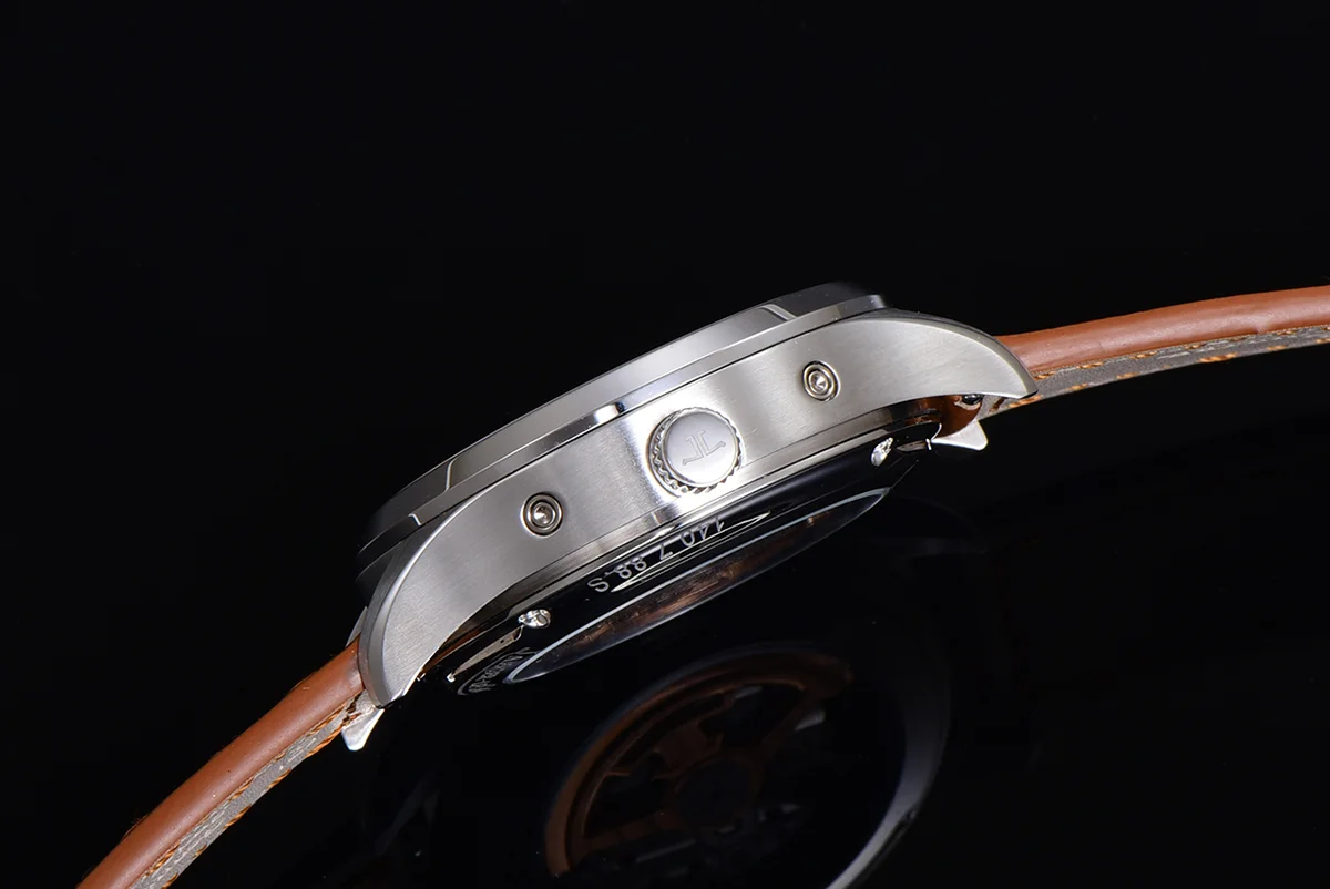Master Calendar Silver Dial in Steel on Brown Leather Strap