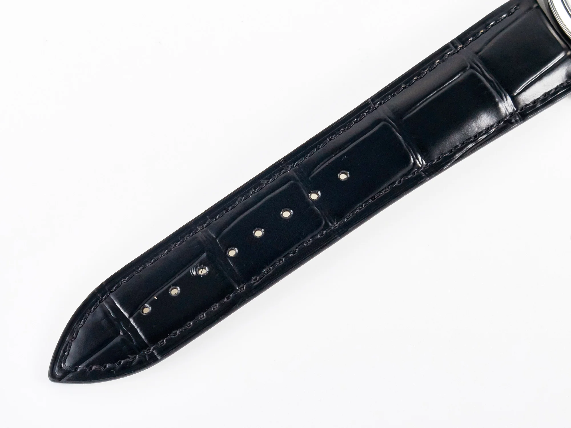 Master Ultra Thin Moon 1368420 SS Z+F 1:1 Best Edition Black Dial on Black Leather Strap SA925 Super Clone