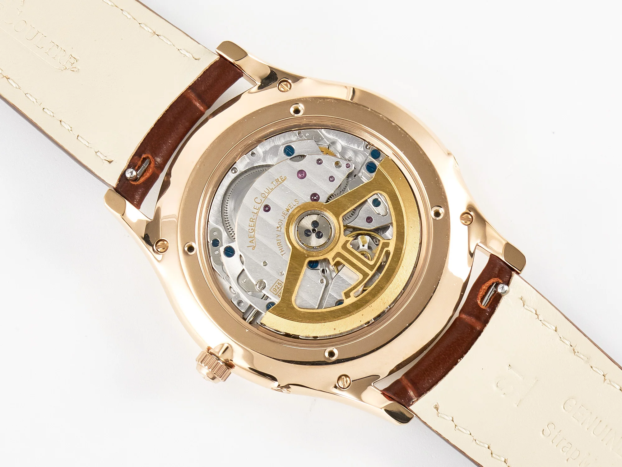 Master Ultra Thin Moon RG Z+F 1:1 Best Edition White Dial on Brown Leather Strap A925