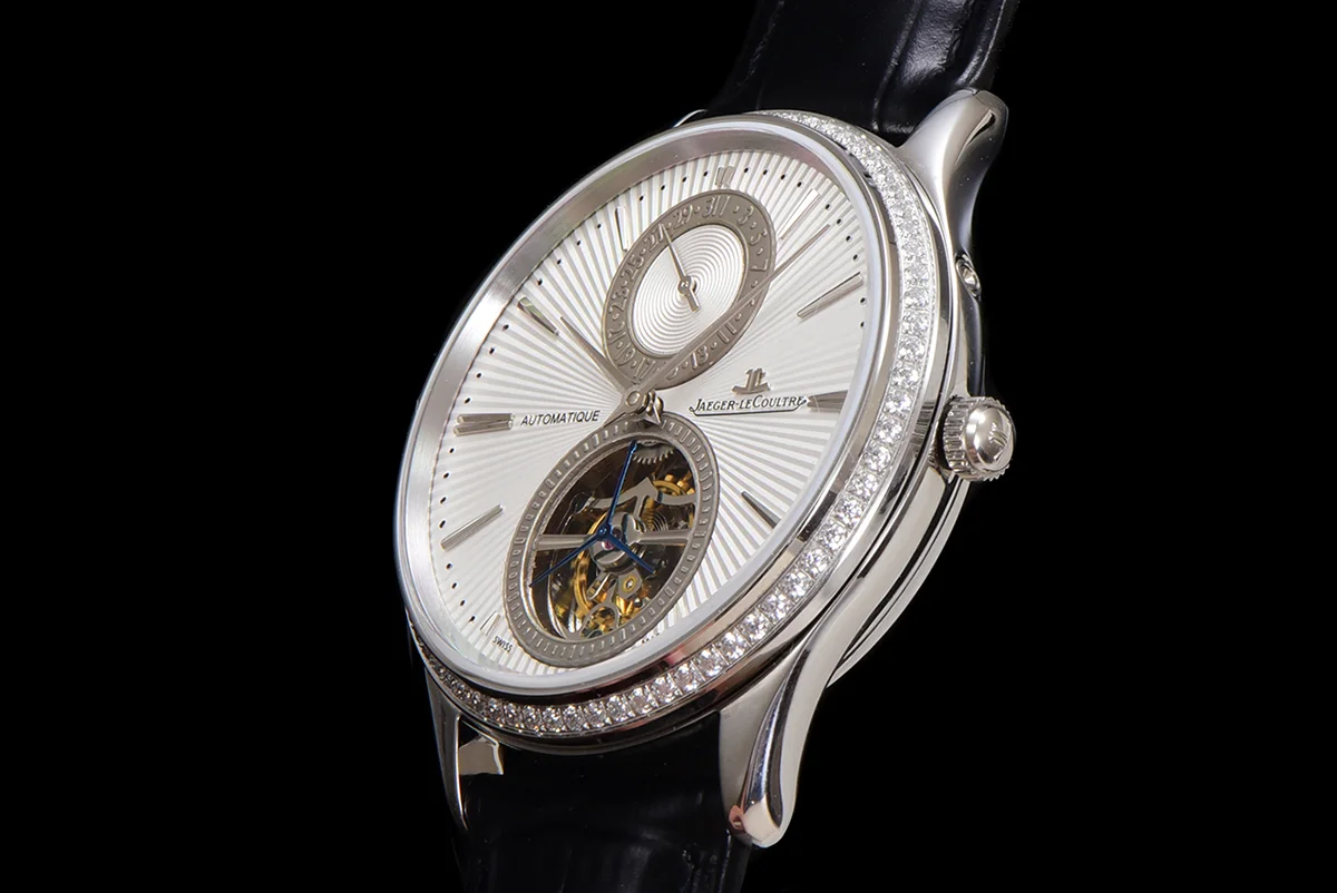 Master Ultra Thin Tourbillon White Dial with Diamond Bezel in White Gold