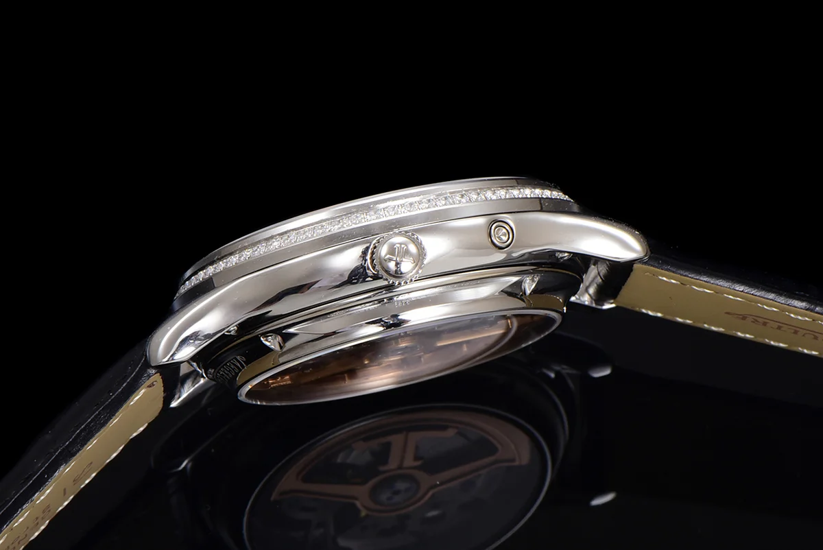 Master Ultra Thin Tourbillon White Dial with Diamond Bezel in White Gold