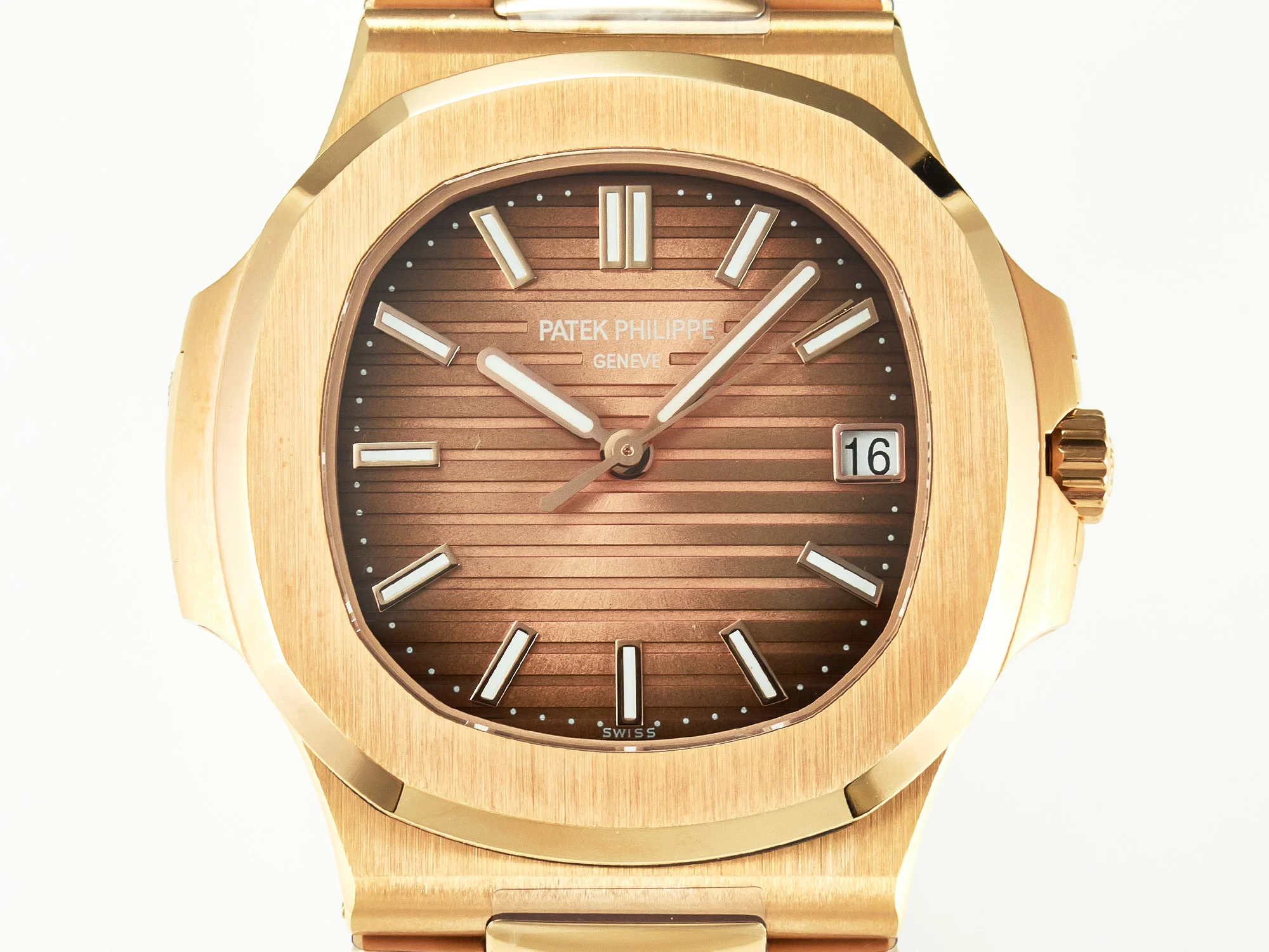 Nautilus 5711/1R-001 RG 3KF 1:1 Best Edition Brown Textured Dial on RG Bracelet Super Clone 26-330