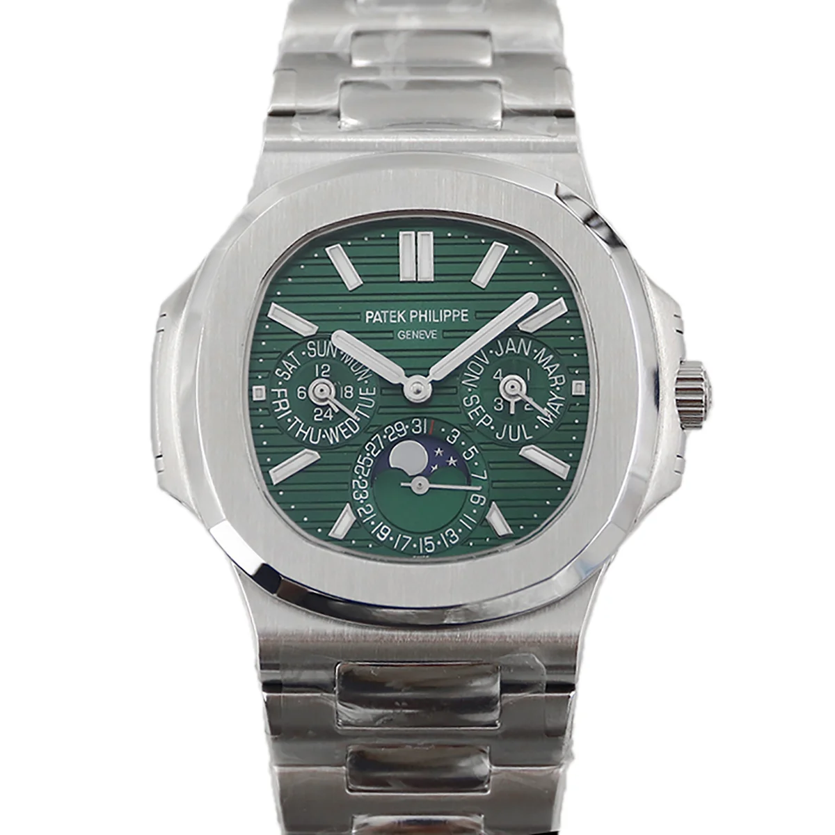 Nautilus 5740 Green Dial in Steel