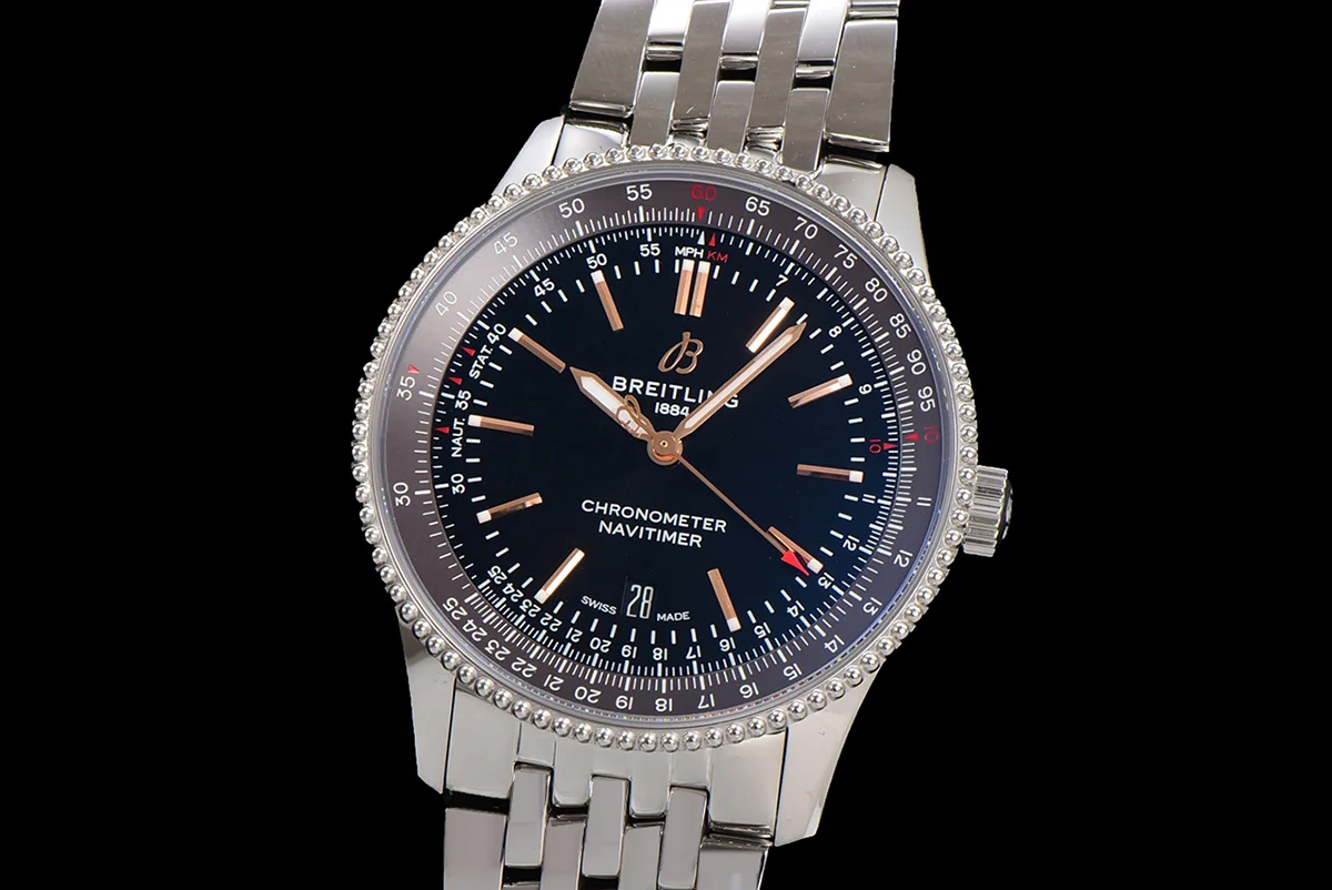 Navitimer Automatic 41 Black Dial in Steel on Bracelet Ref. A17326241B1A1
