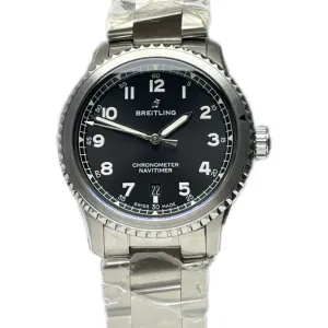 Navitimer Aviator 8 Automatic 41 Black Dial in Steel on Bracelet