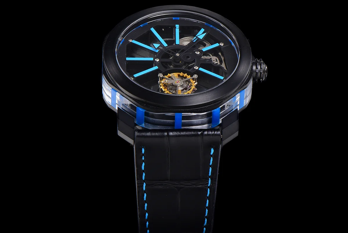 Octo Roma Watch with Blue Markers