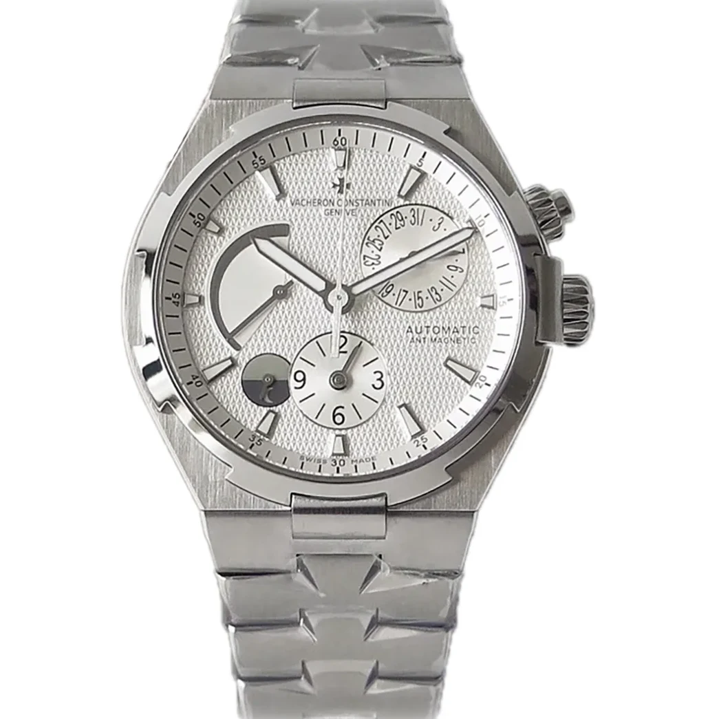 Overseas Dual Time White Dial in Steel
