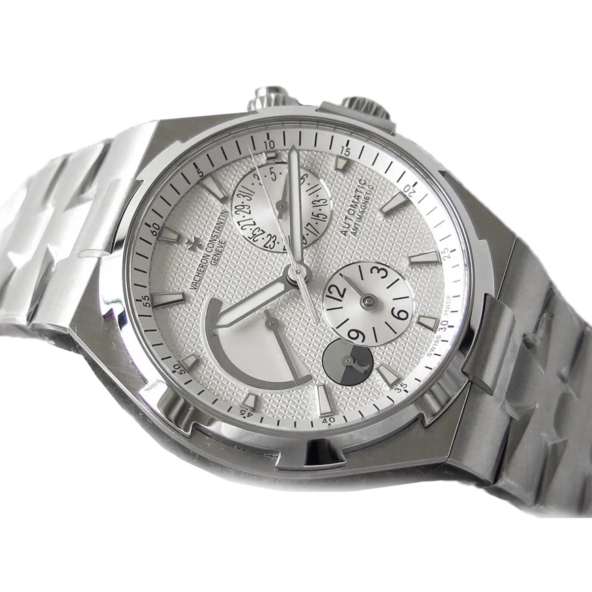 Overseas Dual Time White Dial in Steel