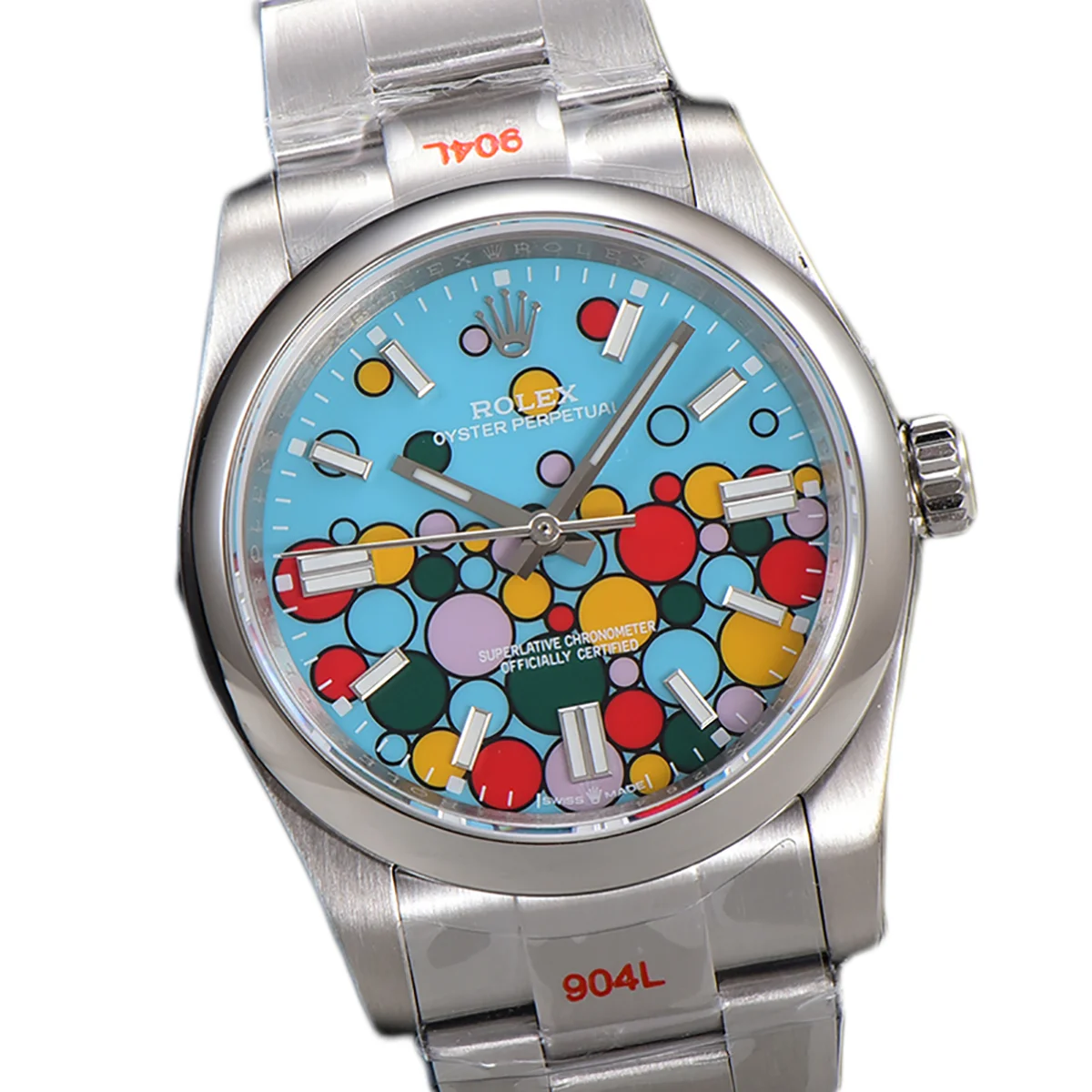 Oyster Perpetual 36mm Turquoise Blue Dial Celebration Motif 126000