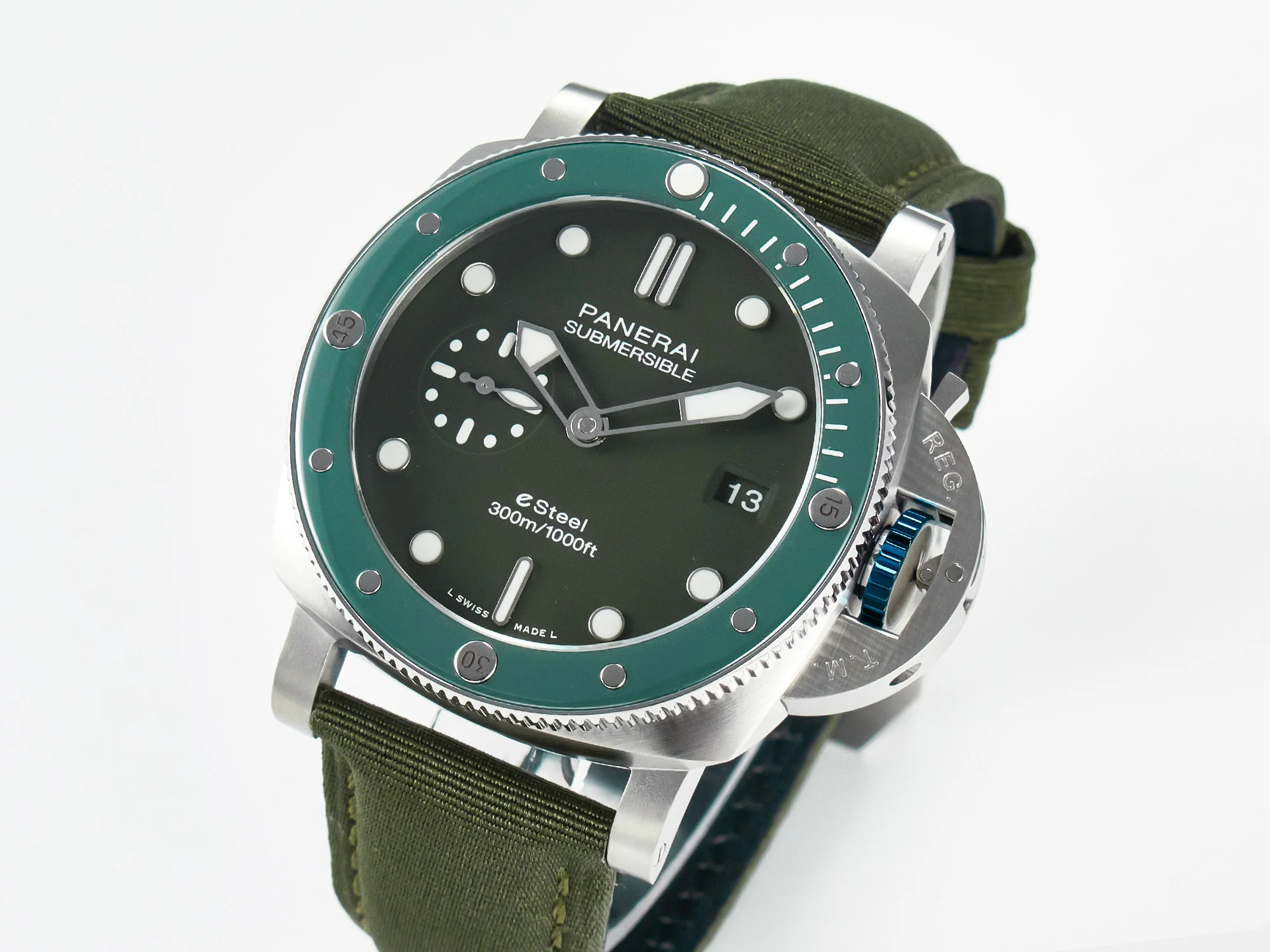 PAM1287 V TTF 1:1 Best Edition Green Dial on Green Nylon Strap P900