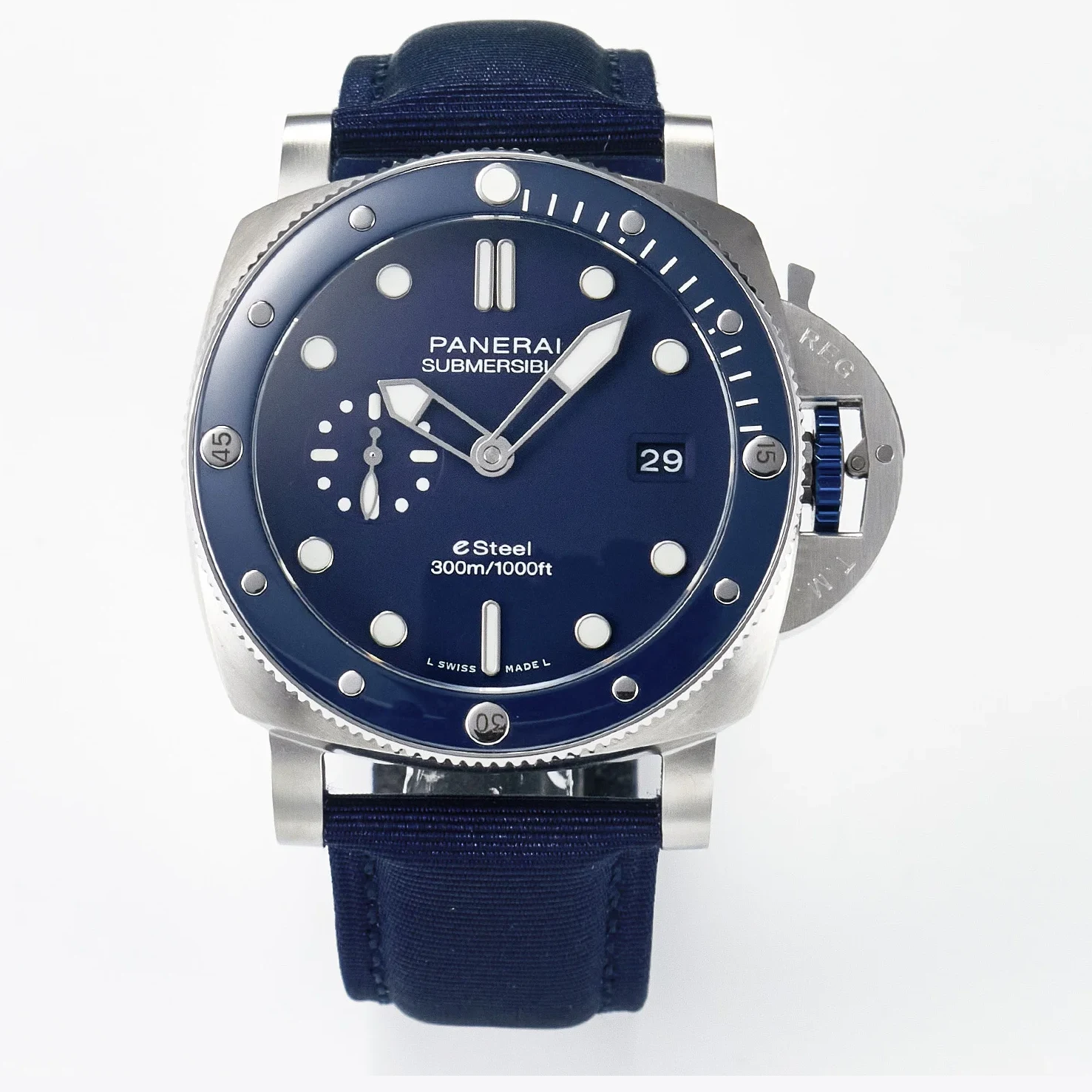 PAM1289 V TTF 1:1 Best Edition Blue Dial on Blue Nylon Strap P900