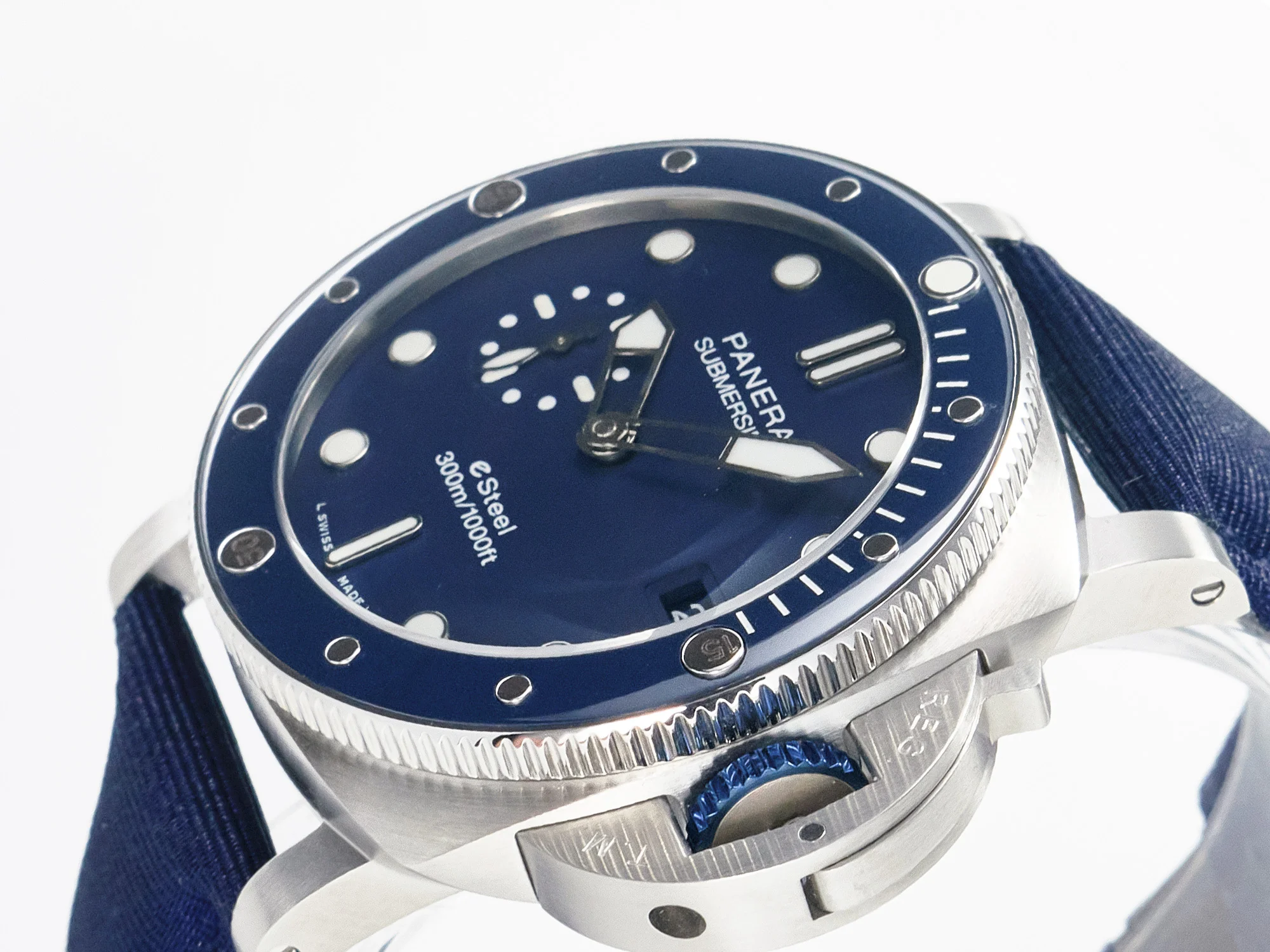 PAM1289 V TTF 1:1 Best Edition Blue Dial on Blue Nylon Strap P900
