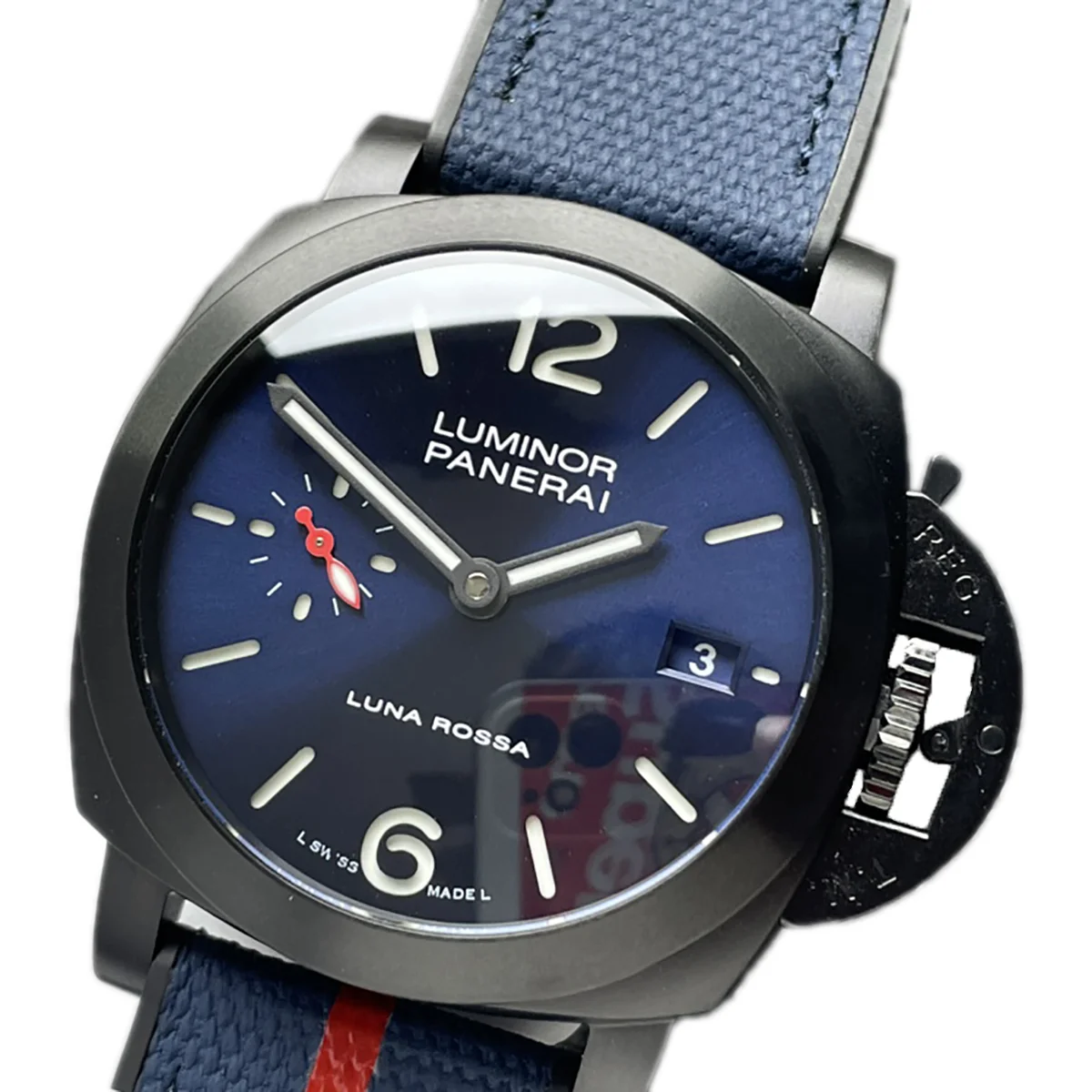 PAM1408 Luminor Quaranta Steel DLC Luna Rossa 40mm