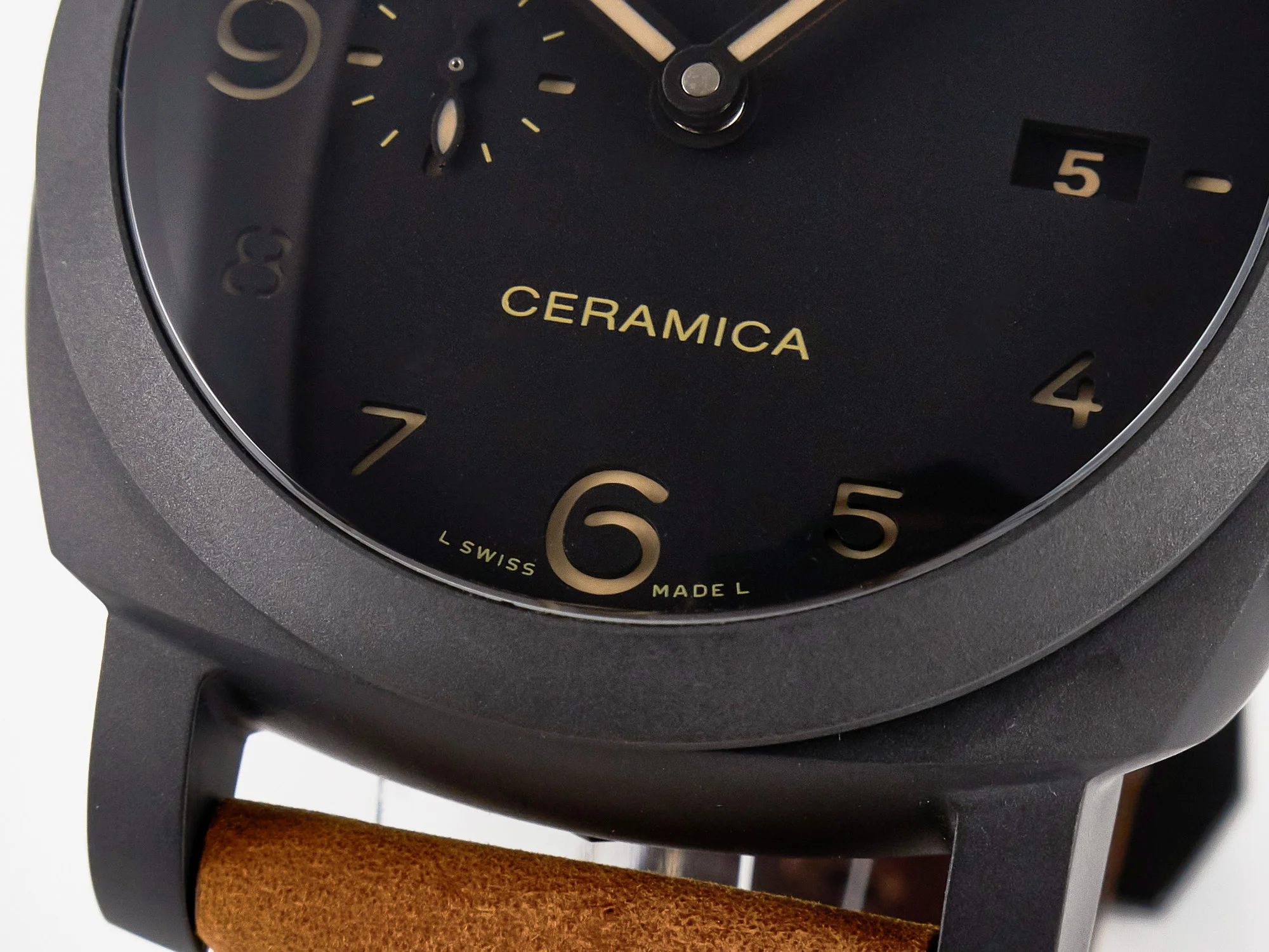 PAM441 Luminor Due VSF Best Edition Black Dial Black Carbon Bezel on Brown Asso Strap AXXXIV